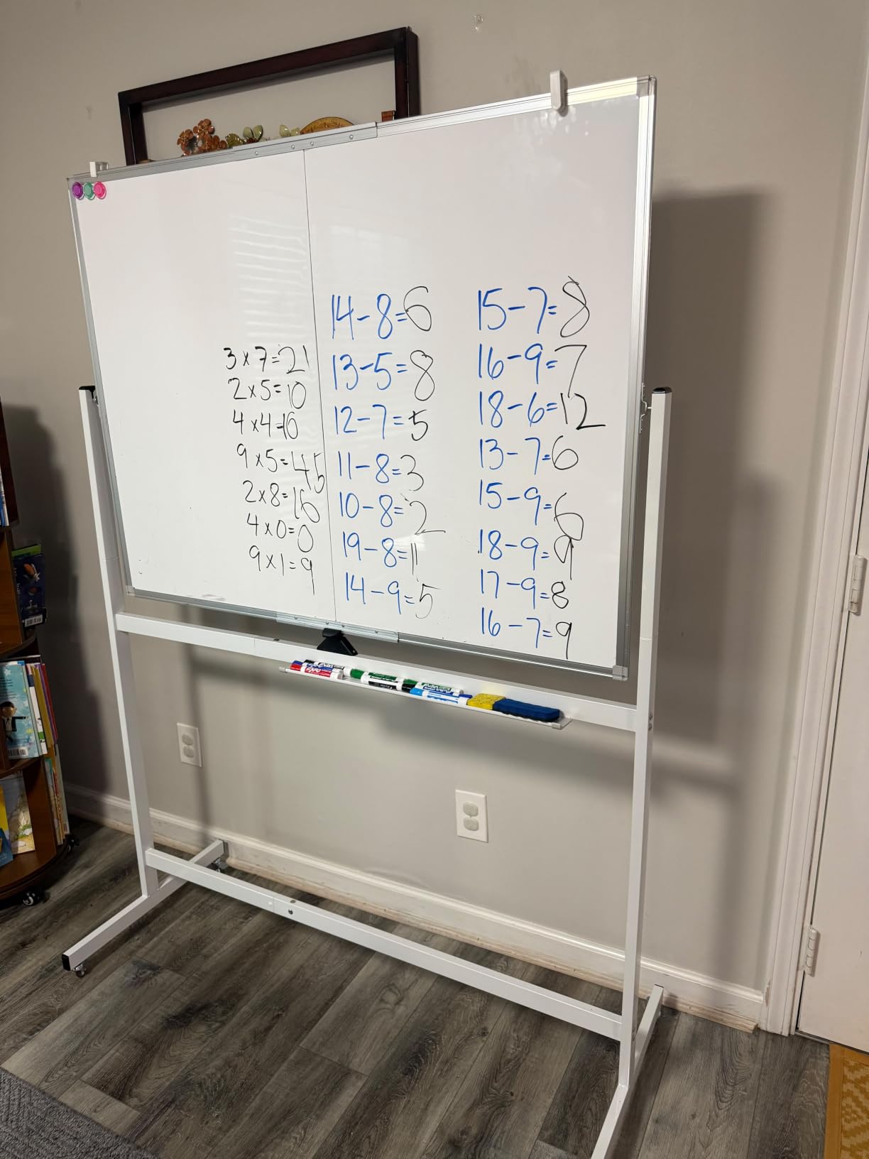 Large Rolling Whiteboard on Wheels, 72