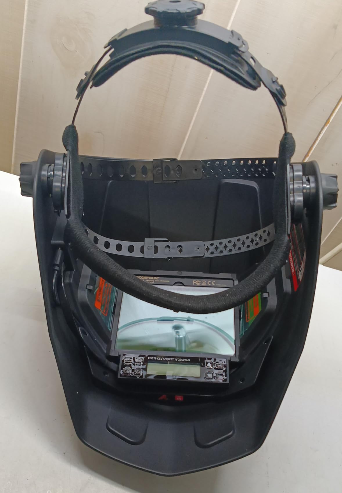 ARCCAPTAIN Intelligent Auto-Shade Welding Helmet, 180 Panoramic Auto-Darkening Hood with Internal Display, True Color 1/1/1/1, Memory & Gradient, Built-in LED Light for TIG/MIG/Stick/Cut/Grind customer photo 1