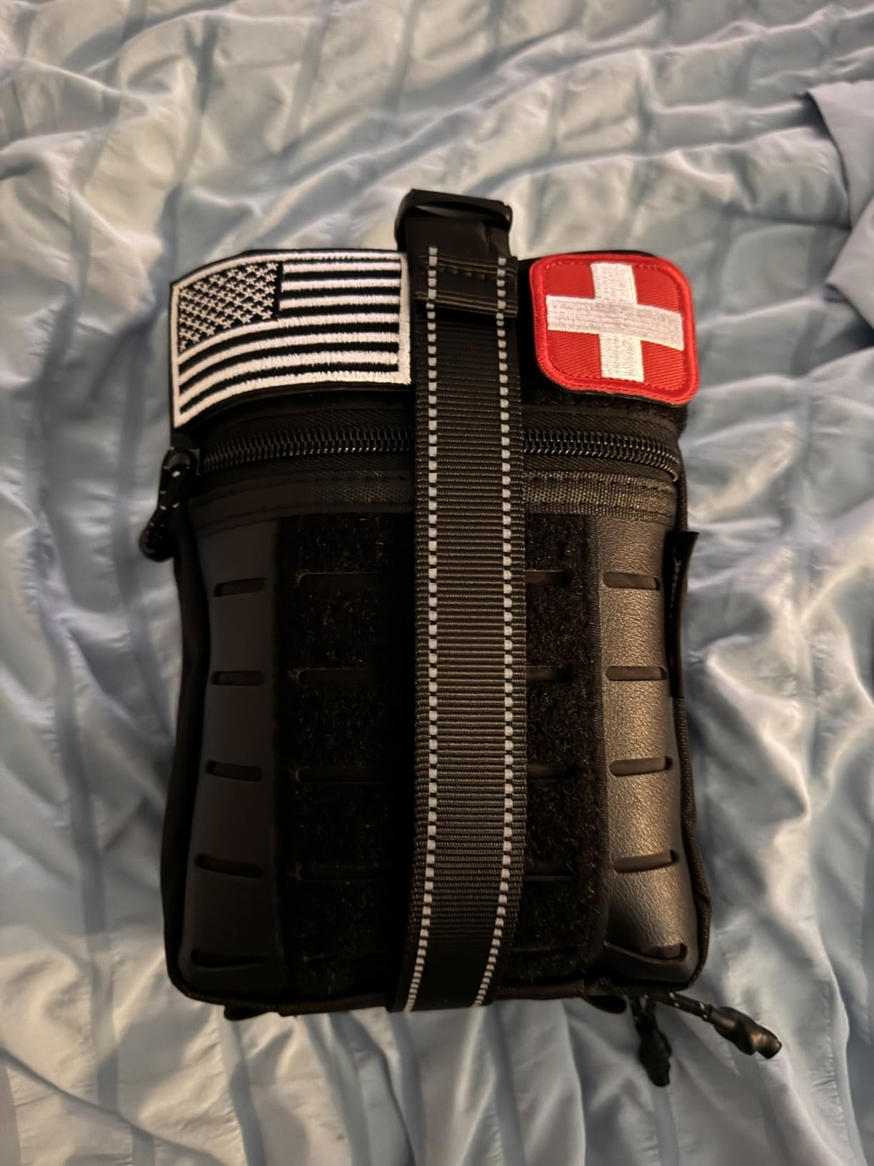 Survival First Aid Kit with Israeli Bandage, Chest Seal, Tourniquet, Splint, Tactical Military Combat Molle IFAK for Wound Care, Bleeding Control, Trauma Hemorrhage and More (Black) customer photo 2