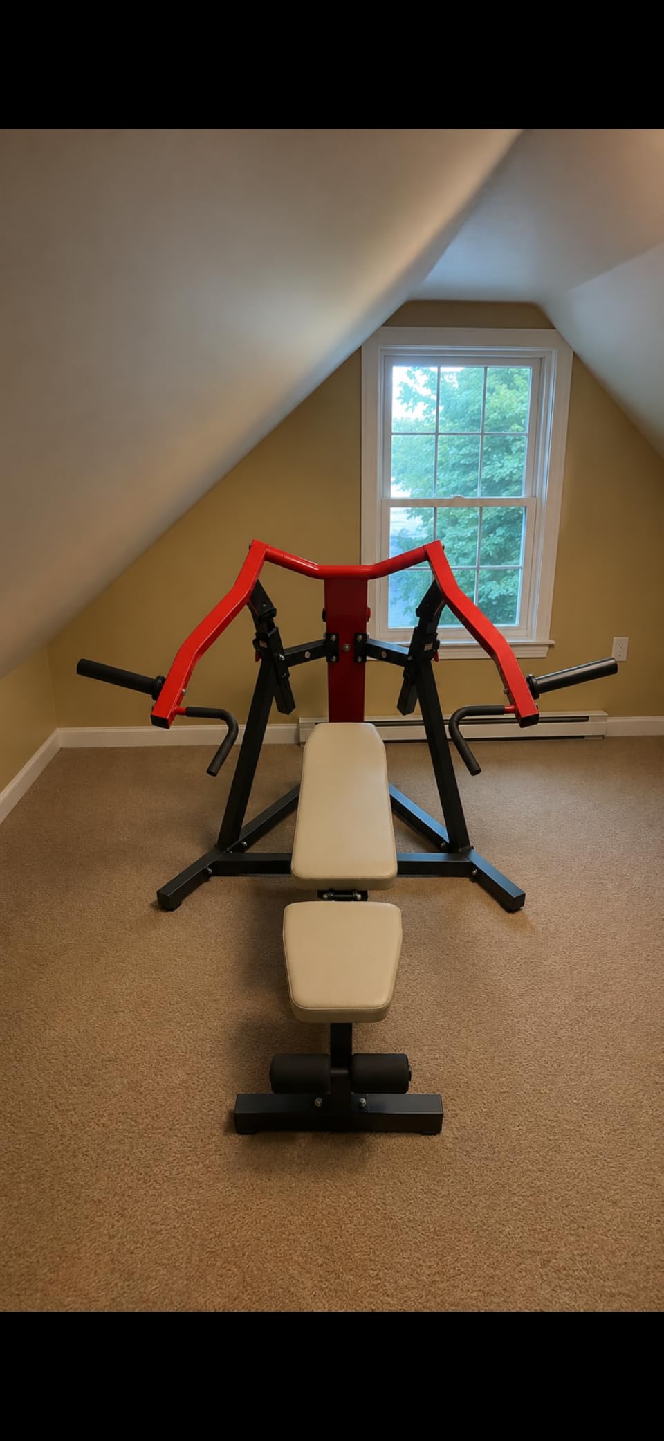 3-in-1 Chest Press Machine, Incline Decline Flat Weight Bench Press | Independent Converging Arms, Two Grip Handle Options, 1300LBS Weight Bench Machine, Upper Body Equipment for Home Gym customer photo 1