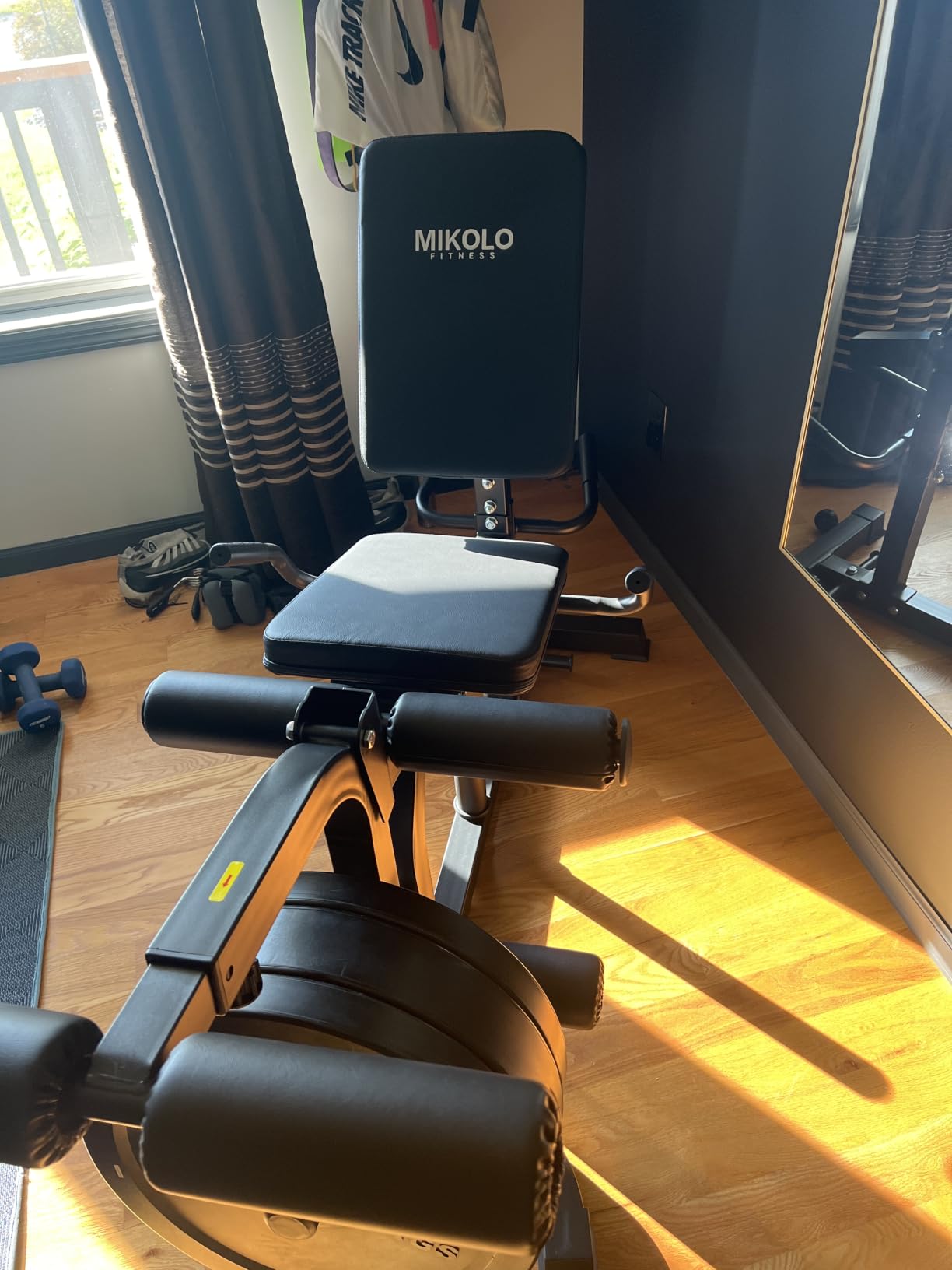 Mikolo Leg Extension and Curl Machine, Adjustable Leg Curl Machine, Seated Leg Extension and Lying Curl Machine for Home Gym, Leg Workout Equipment with Triple Loading System customer photo 1