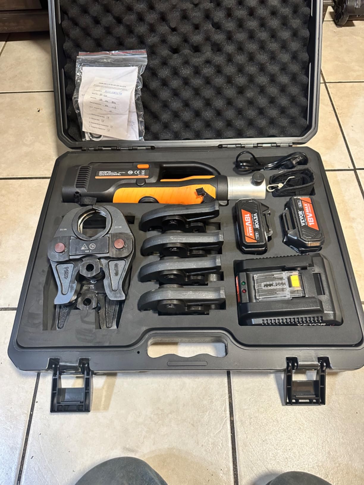 VEVOR Press Tool, 18V Electric Pipe Crimping Tool for 1/2