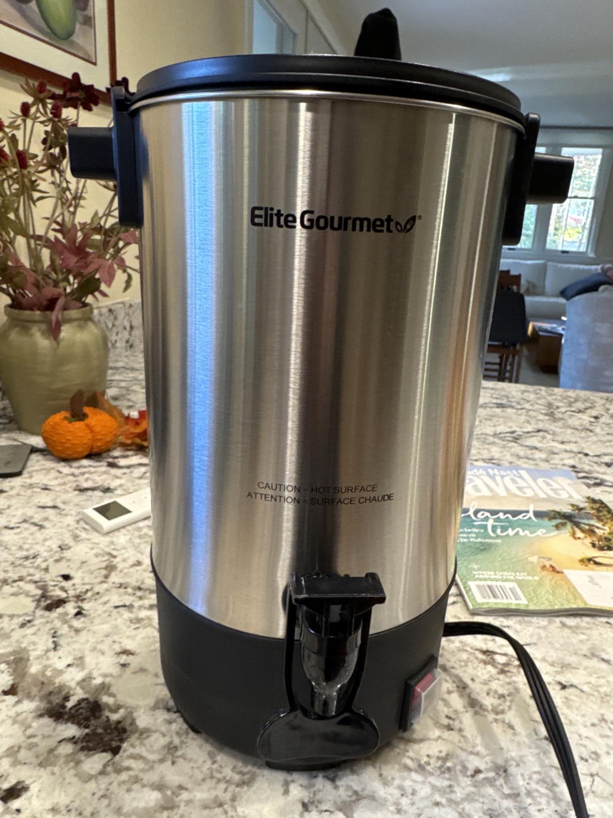 Elite Gourmet 100-Cup Commercial Coffee Urn & Hot Water Boiler, Dual-Wall customer photo 2