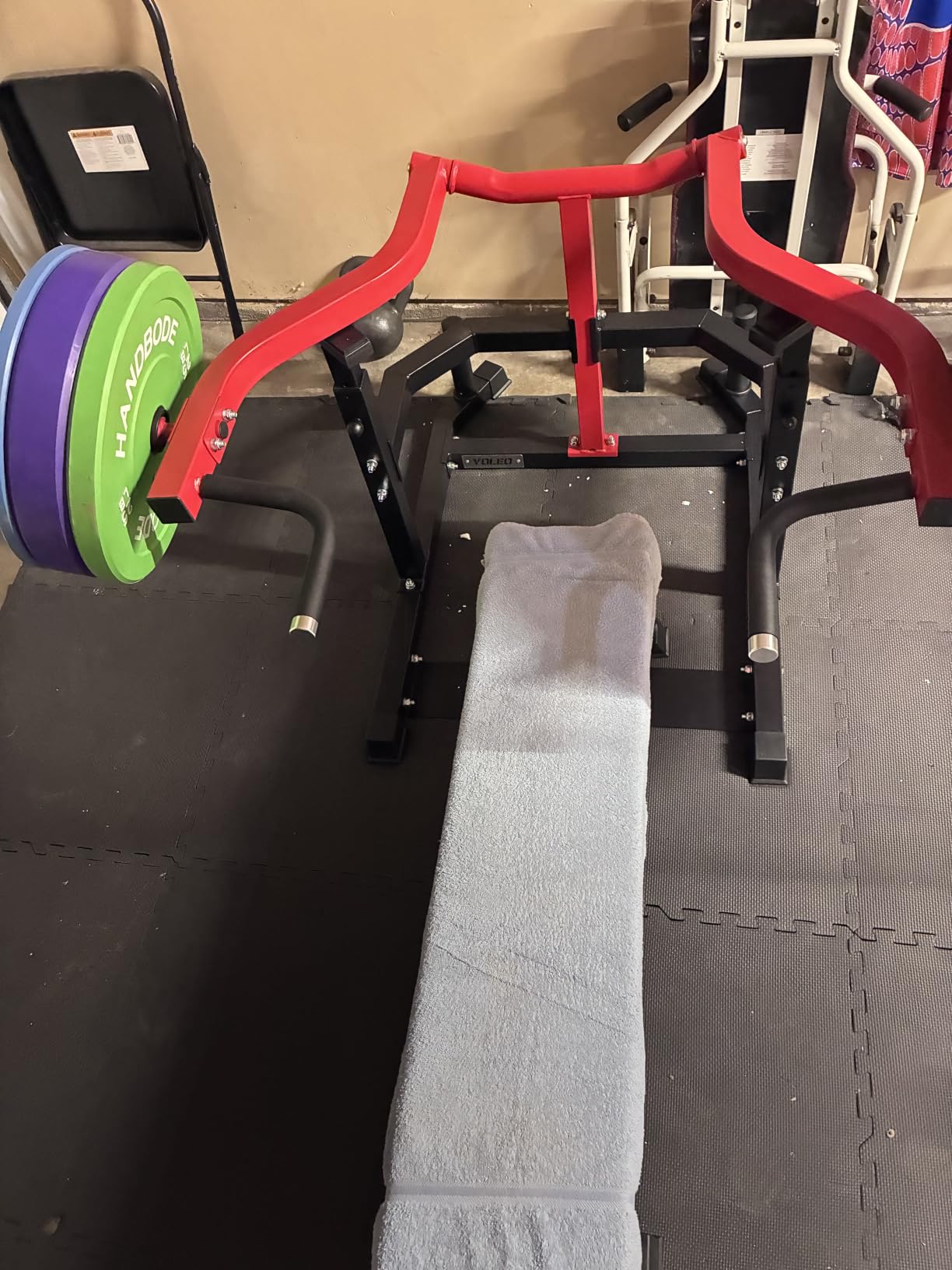 YOLEO Chest Press Machine, 1100LBS Bench Press Machine with Separate Press Station & Adjustable Weight Bench, Independent Converging Arms customer photo 1