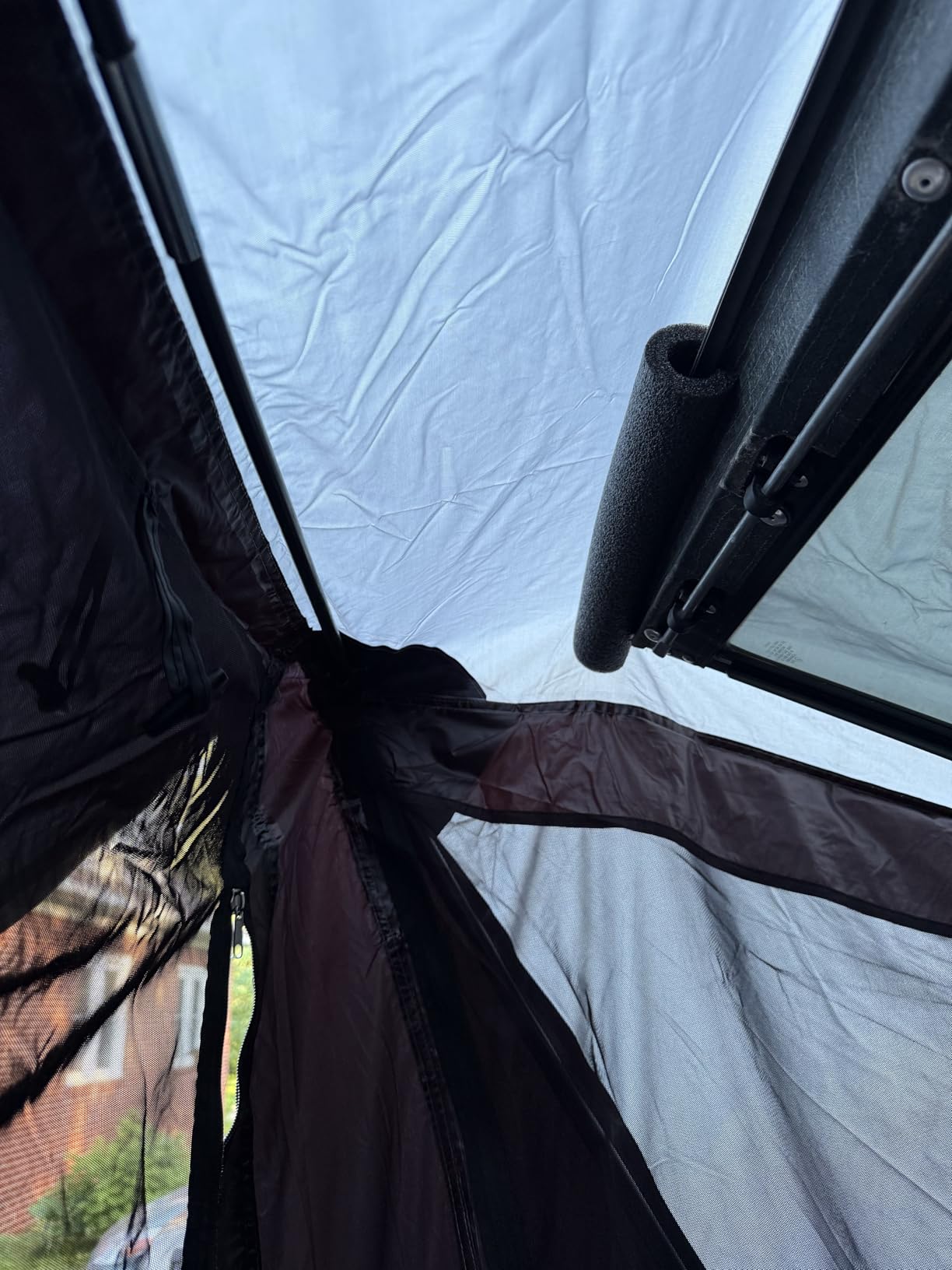 JOYTUTUS Truck Tent with Awning, Truck Bed Tailgate Tent Pickup Camping Tent Canopy (Fits Mid-Size Truck with Soft or Hard Topper/Camper Shell) customer photo 1