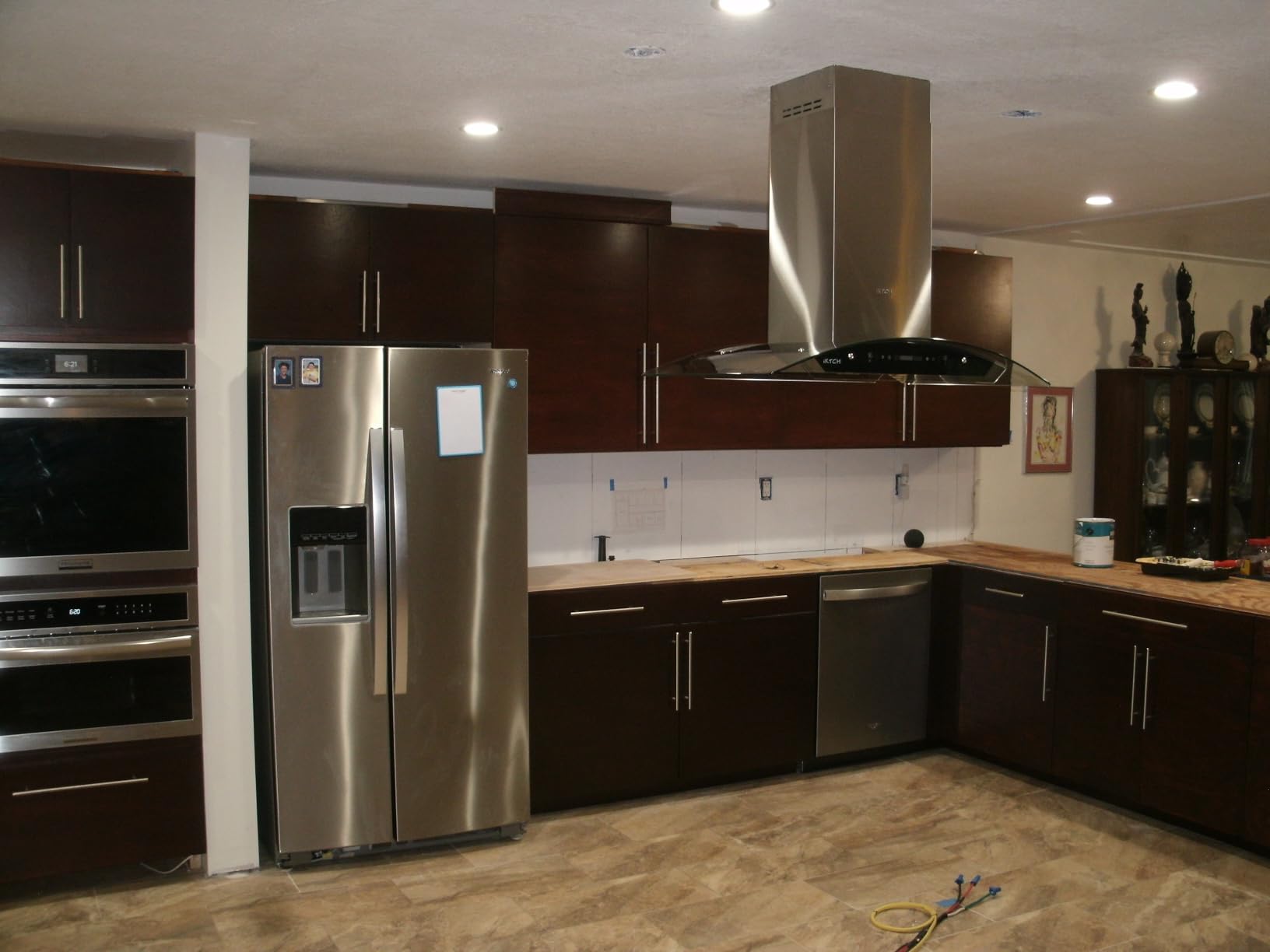IKTCH Island Mount Range Hood 36 inch, 900 CFM Ducted Range Hood with 4 Speed Fan, Stainless Steel Hood Fan with Gesture Sensing & Touch Control with 3 Pcs Filter customer photo 1