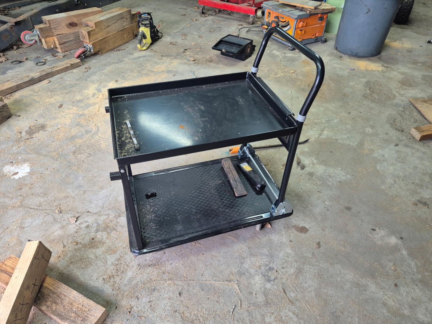 VEVOR Heavy Duty Platform Truck, 2000 LBS Industrial Steel Flatbed Cart with 360° Swivel Wheels, 48