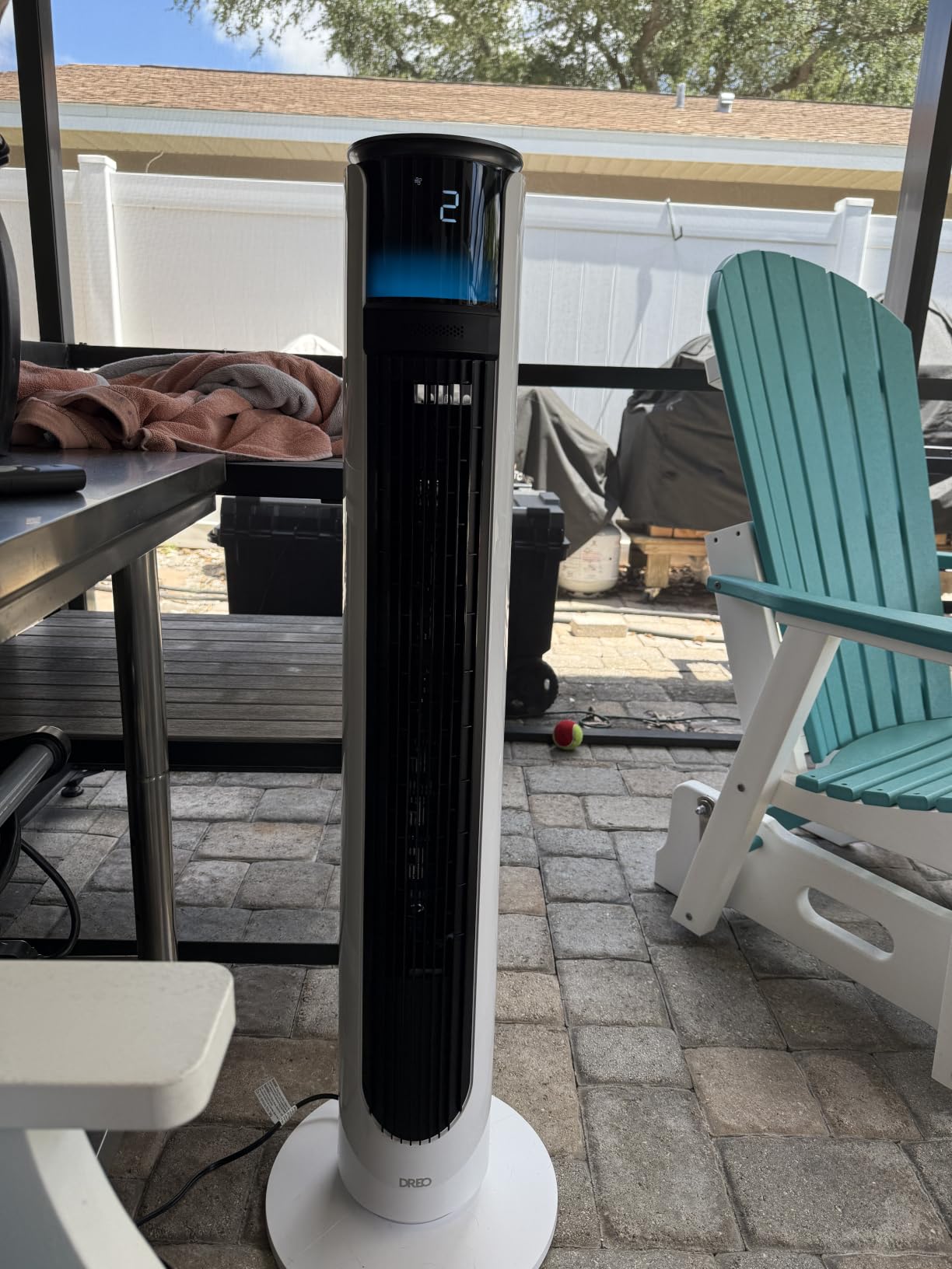 DREO TurboCool Outdoor Misting Fan 711AS, 33 ft/s High Velocity, 20dB Quiet | 12 Speeds, 4 Modes, 150° Customizable Oscillating, Smart Standing Fan for Bedroom, DC Motor, IPX4-rated Weather Resistant customer photo 2
