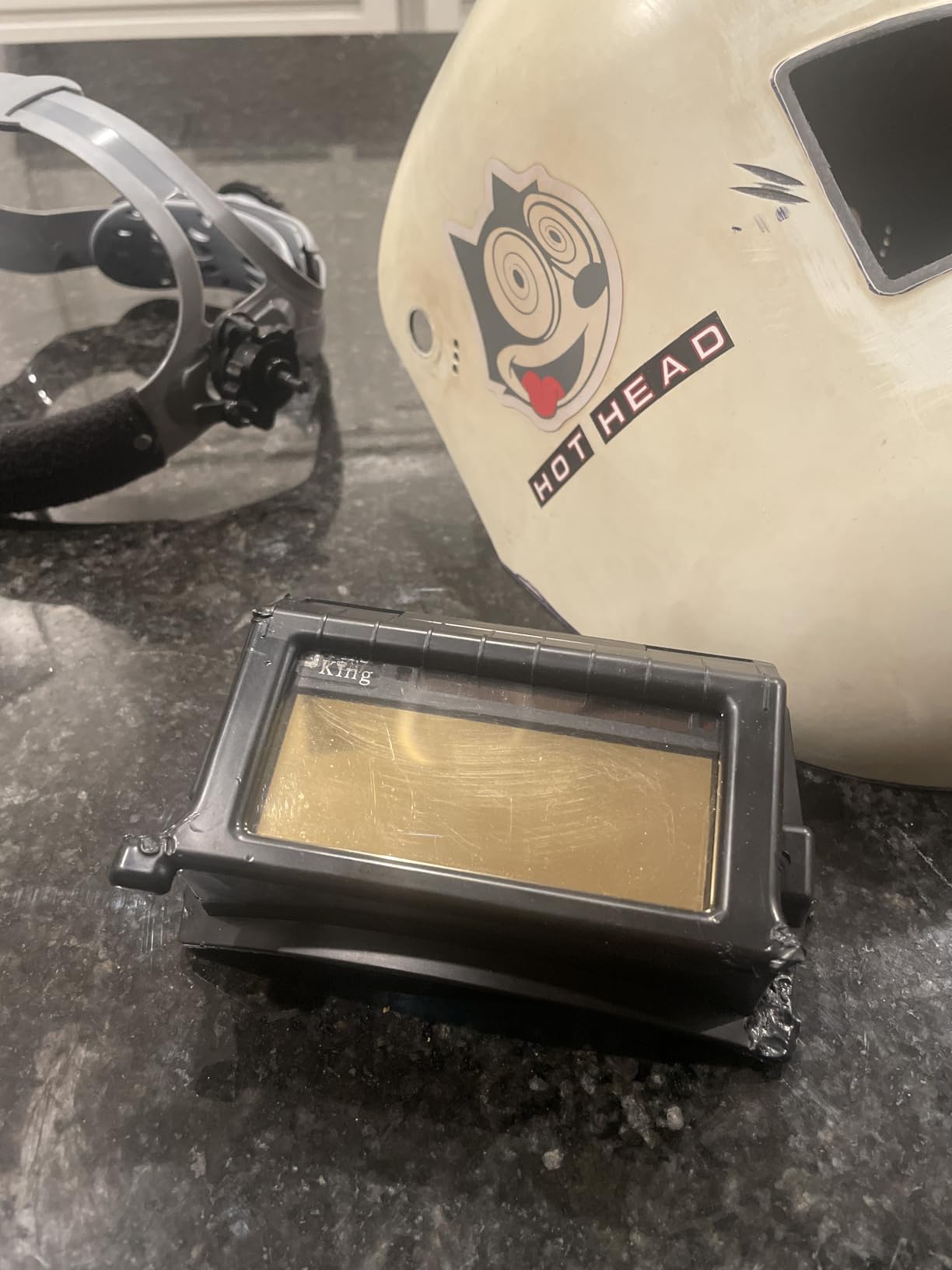 Throne 2.0 | Black Flip Up Sugar Scoop Welding Hood | Ridged - Lightweight 2x4 Welding Helmet | Extra Durable Flip Up Welding Helmet - Fits Cheaters | Lens Not Included customer photo 1