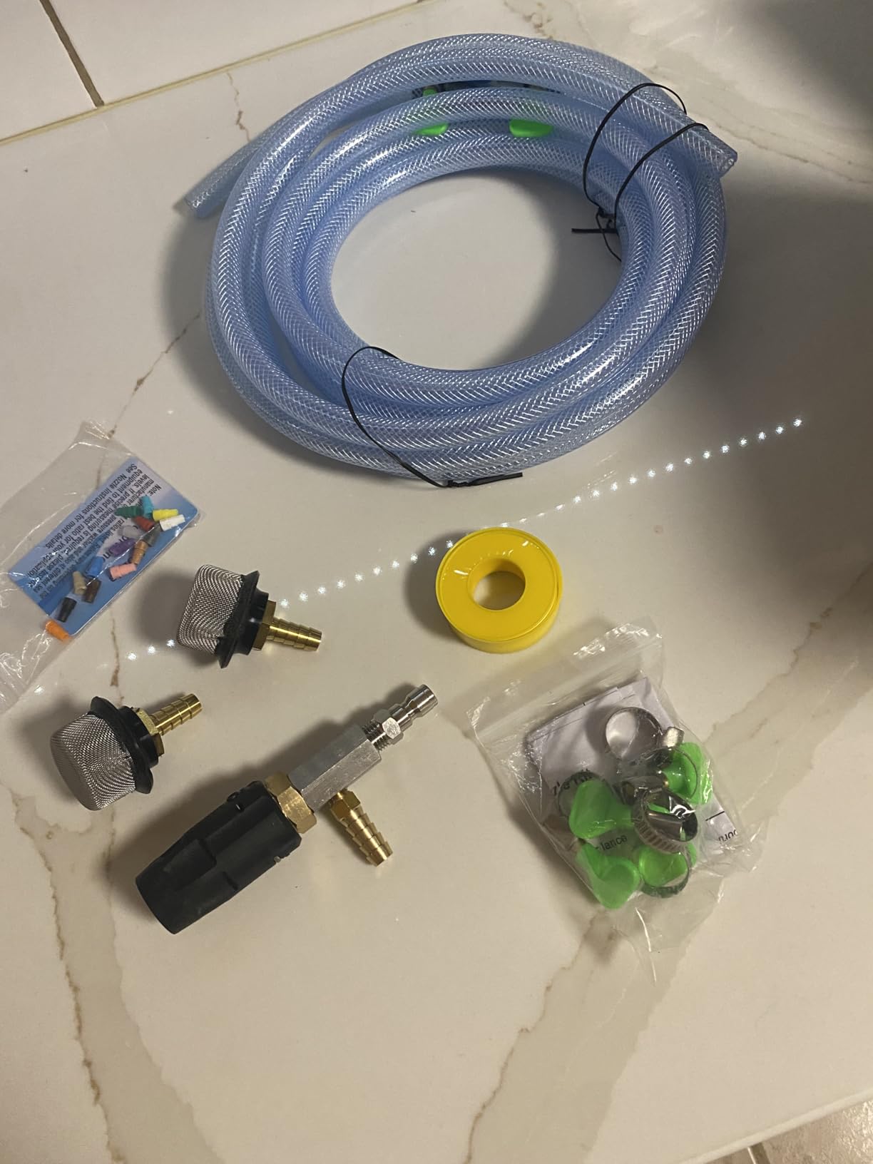 Adjustable Long Range Soft Wash Injection Nozzle Kit for Pressure Washer, Downstream Chemical Sprayer System, 4-4.5 GPM 2500-4000 PSI, 18FT Hose with 1/4
