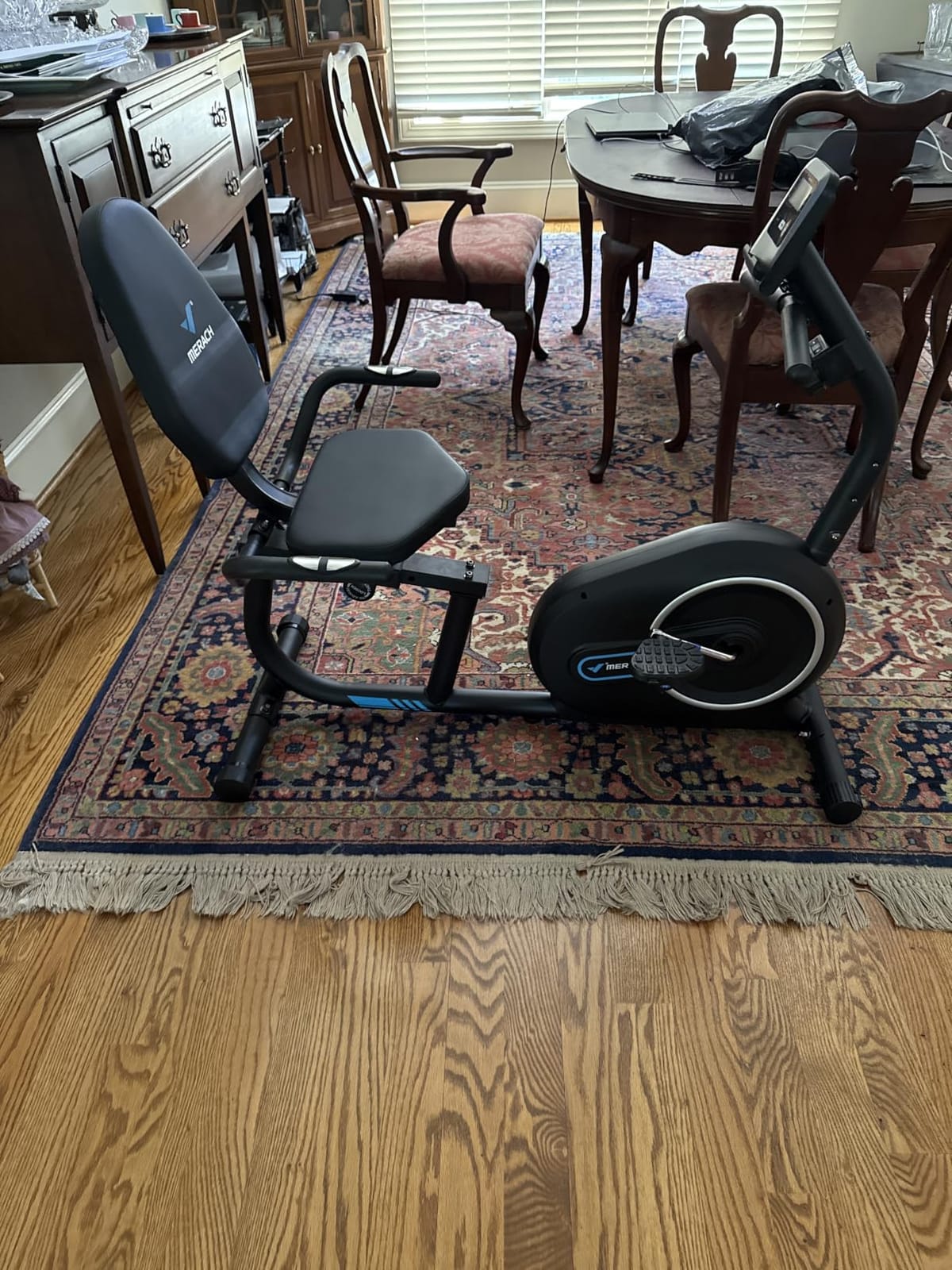 MERACH Recumbent Exercise Bikes for Home with Smart Bluetooth Equipment App | LCD, Heart Rate Handle Stationary Bikes for Home, Magnetic Recumbent Exercise Bike for Seniors Gym S08/S23 customer photo 1
