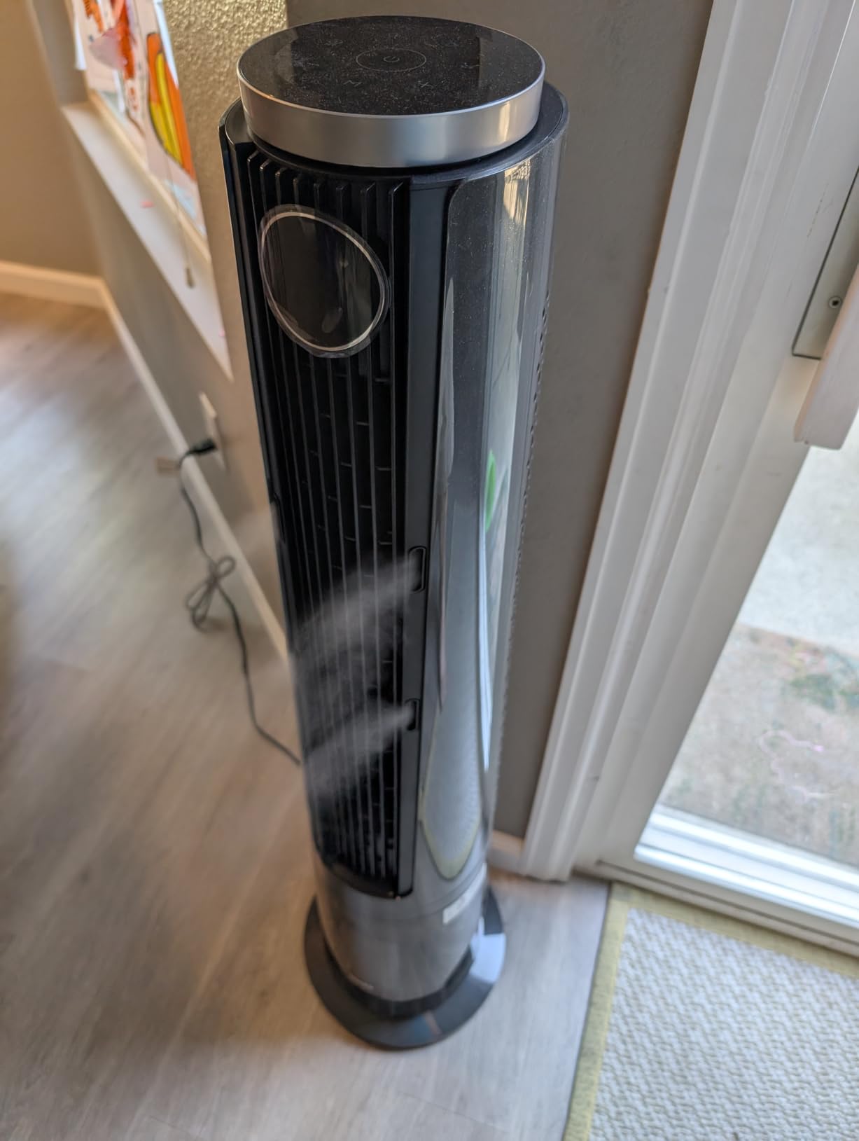 DREO TurboCool Misting Fan 765S, Fans that Blow Cold Air, 10°F Cooling Fan | 34ft/s Fast Evaporative Air Cooler, 6L Tank, 20 dB Quiet DC Motor, 90° Tower Fan with 12 Speeds, 4 Modes for Home, Grey customer photo 2