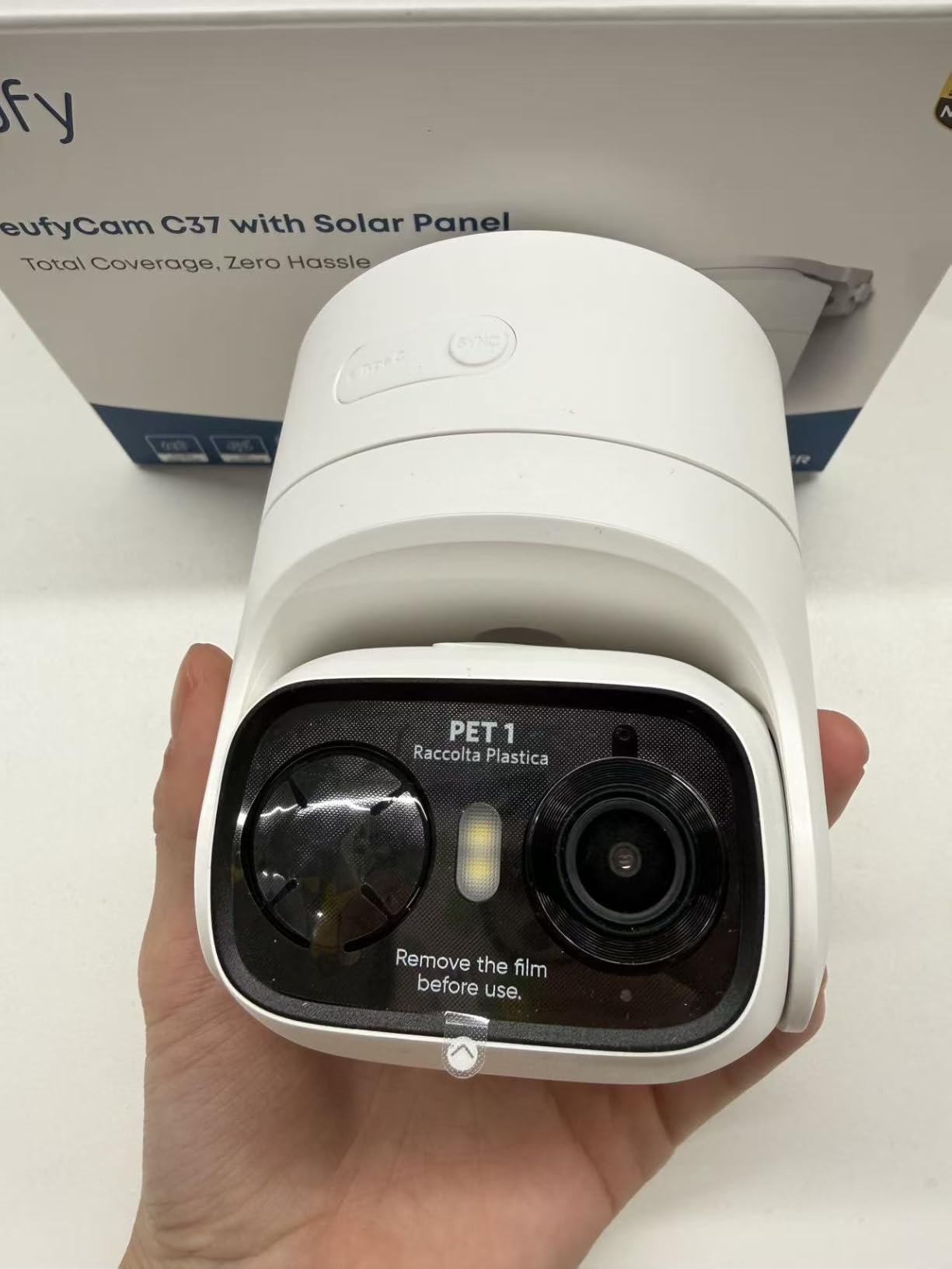 eufy Security eufyCam C37, Security Cameras Wireless Outdoor, 360° Pan & Tilt AI Tracking, 2K Solar Camera, Human/Pet/Vehicle Detection, Flexible Solar Panel, Color Night Vision, No Subscription customer photo 1