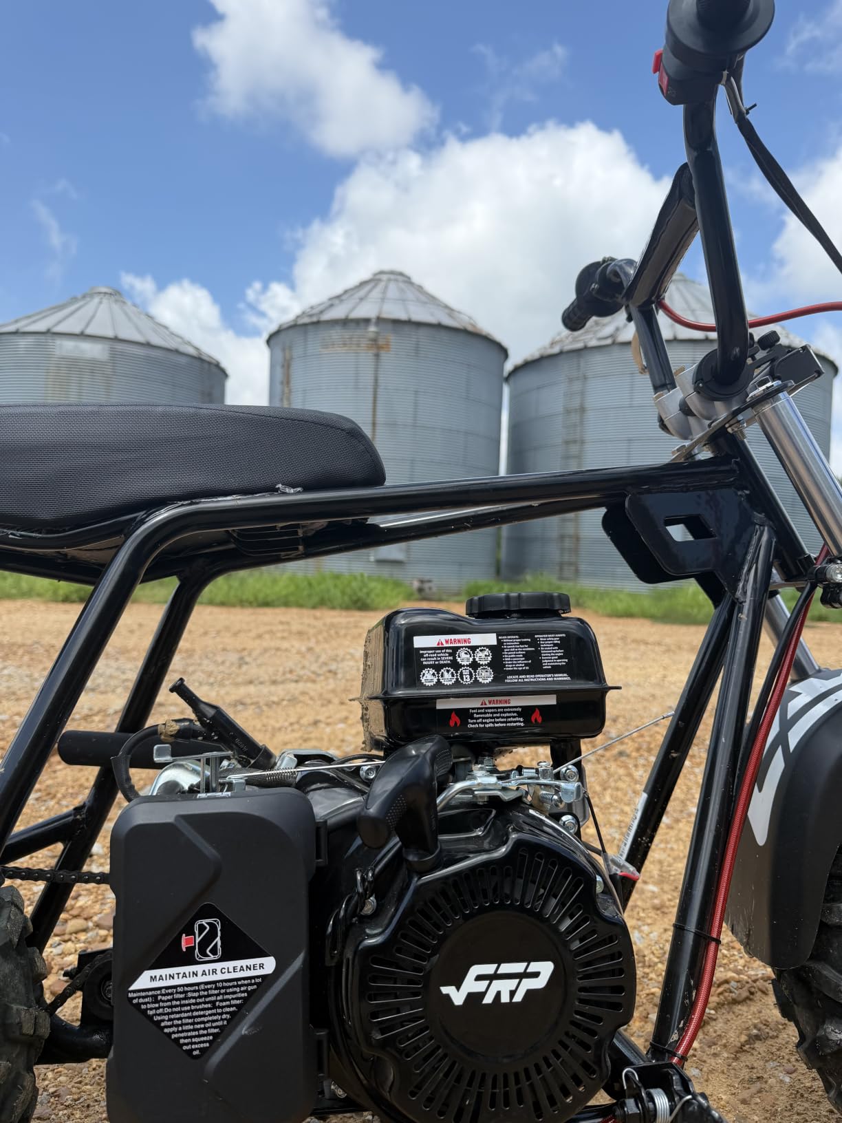 GMB100 Performance Mini Bike 99cc 4-Stroke Hydraulic Brake Suspension Fork | Hydraulic Disc Brake, Front Suspension Fork, LED Headlight, Anti-Slip Seat, Up To 28 Mph, 220 Lbs, Purple customer photo 2
