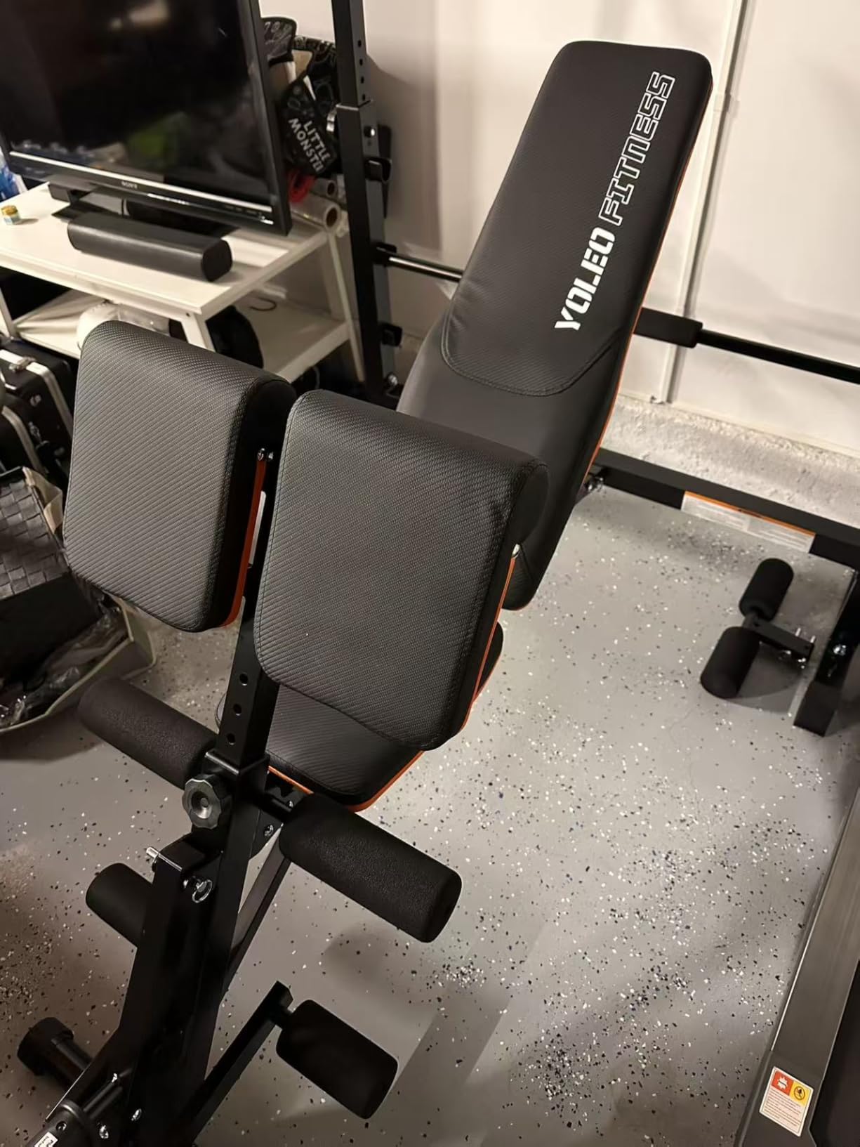 YOLEO Olympic Weight Bench, Adjustable Bench Press Rack, Foldable 1870LB | Roman Chair Upgrade, 40
