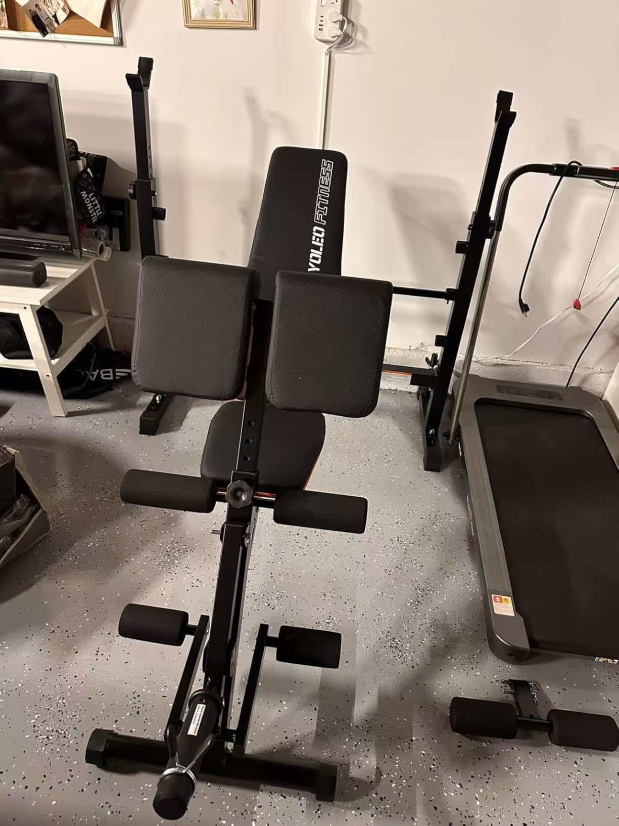 YOLEO Olympic Weight Bench, Adjustable Bench Press Rack, Foldable 1870LB | Roman Chair Upgrade, 40