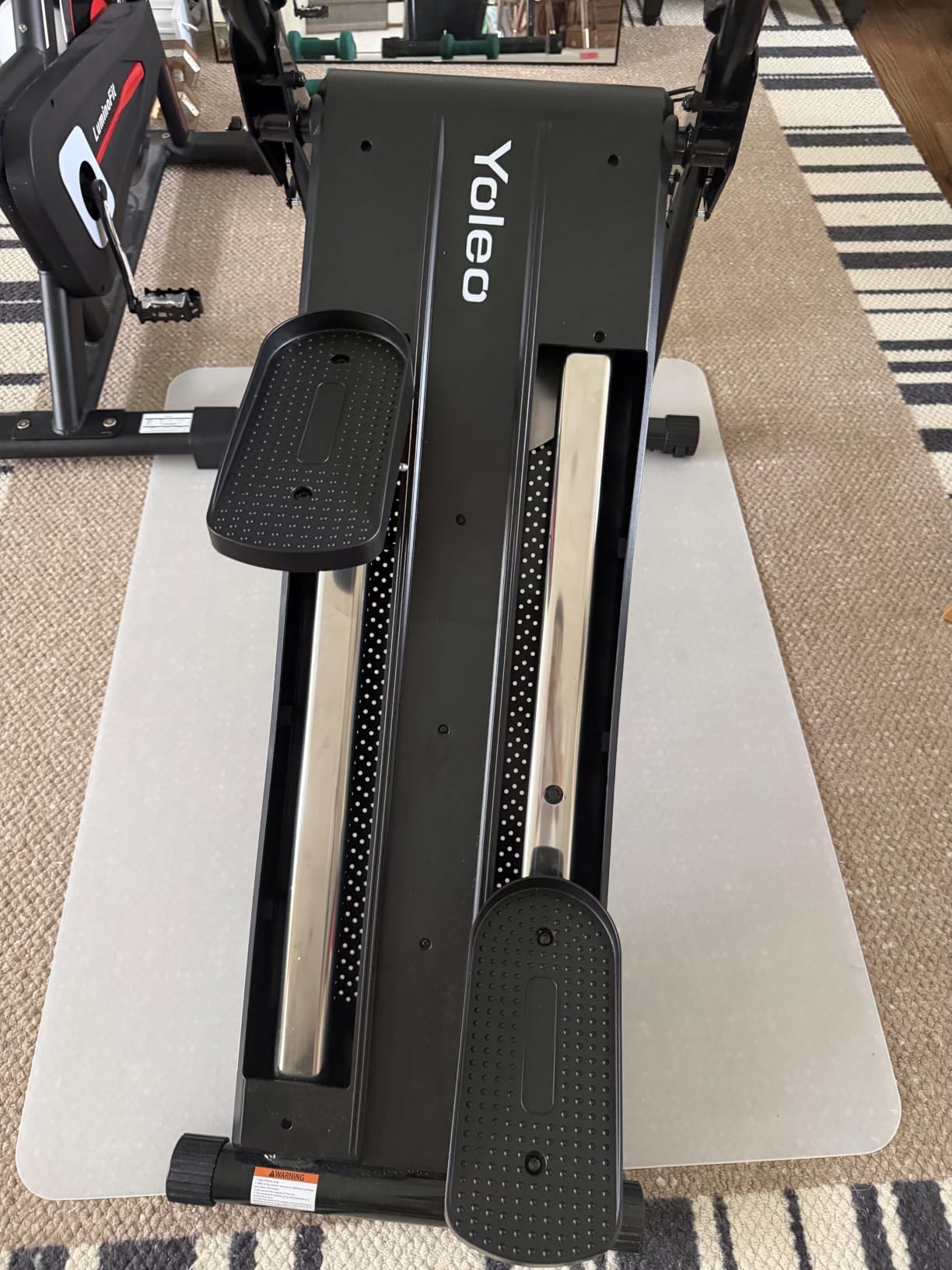 YOLEO Magnetic Stair Stepper for Exercise at Home, 16-Level Adjustable Resistance Up to 130LB, Folding Cardio Stairmaster with 28'' Extended Stride & Low Noise, Stair Climber with HR Sensor for Full Body customer photo 1