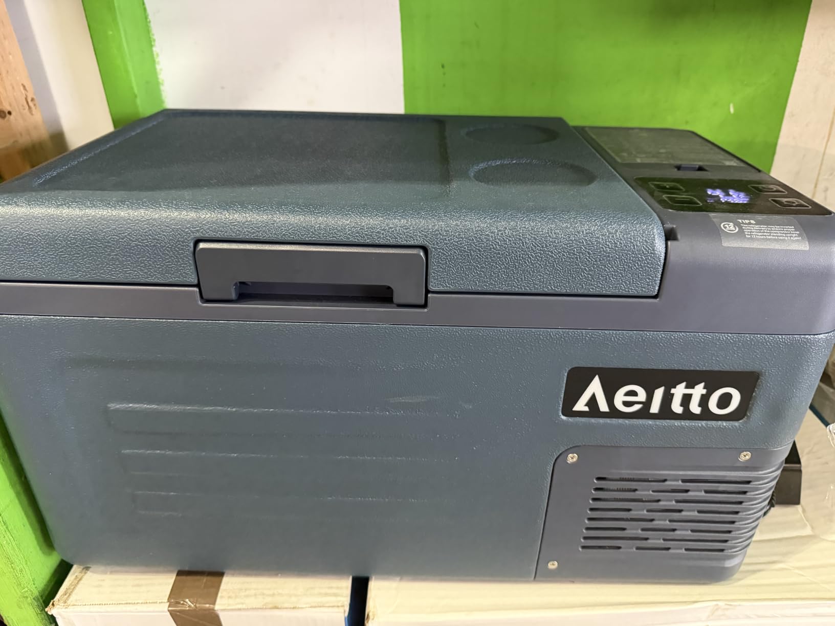 Aeitto 12 Volt Car Refrigerator 20Quart Car Fridge Freezer Electric Cooler Portable Cooler 12V Fridge RV Refrigerator -4~68F Temp Control 12/24V DC & 100-240V AC for Travel, Camping, RV, Road customer photo 2