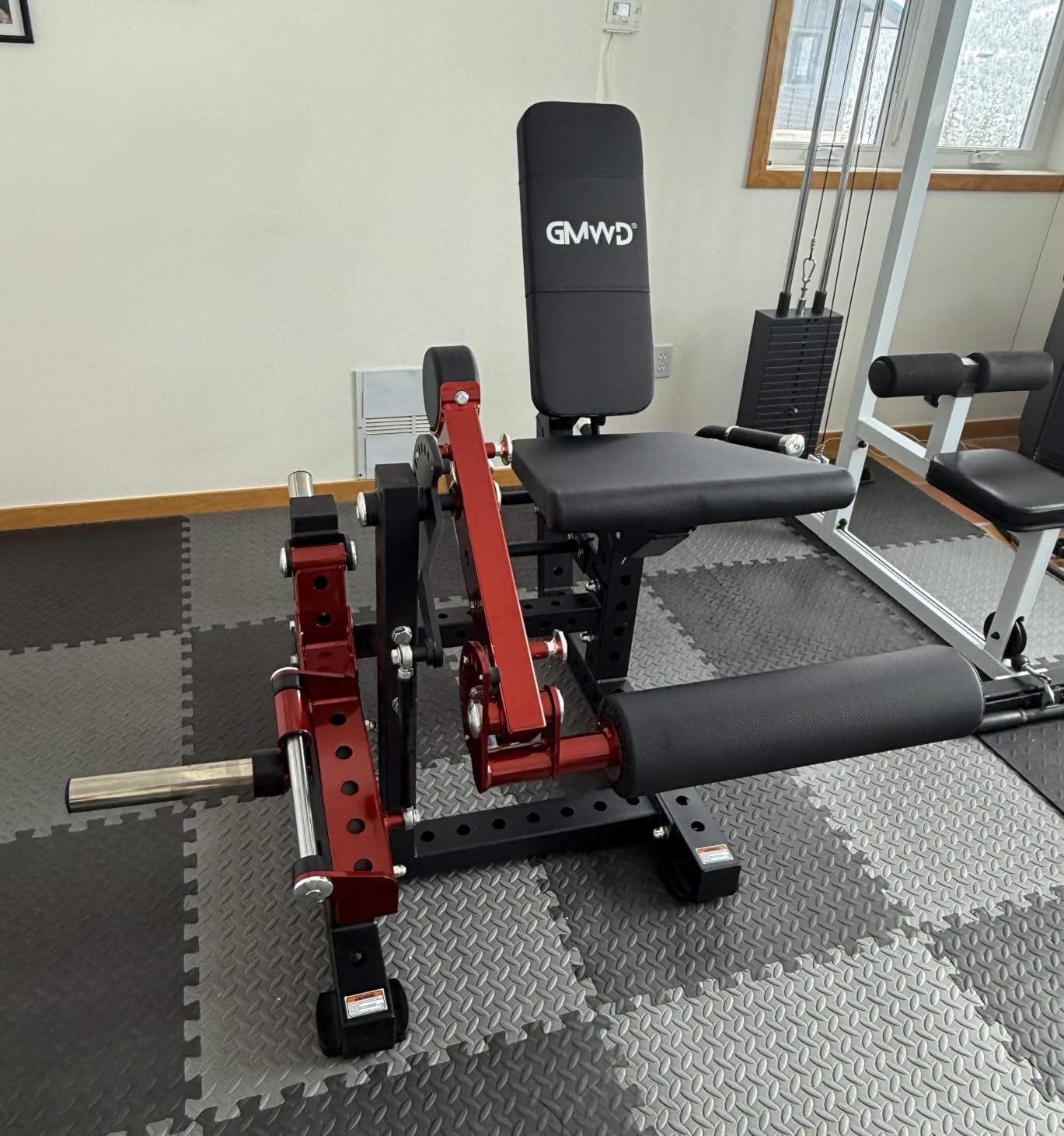 GMWD Leg Extension and Curl Machine LE08 2.0, Adjustable Leg Curl Machine with Plate Loaded, Seated Leg Extension and Lying Curl Machine for Home Gym, Leg Workout Equipment customer photo 2