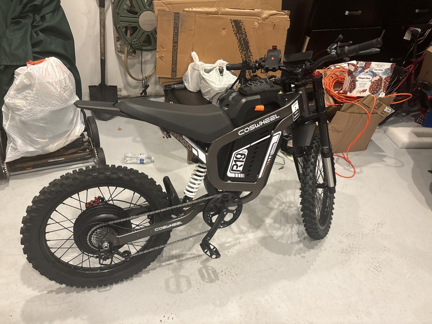 COSWHEEL R19 Electric Dirt Bike, 9000W Peak Motor Electric Motorcycle | 60MPH, 72V 40Ah Battery, 19