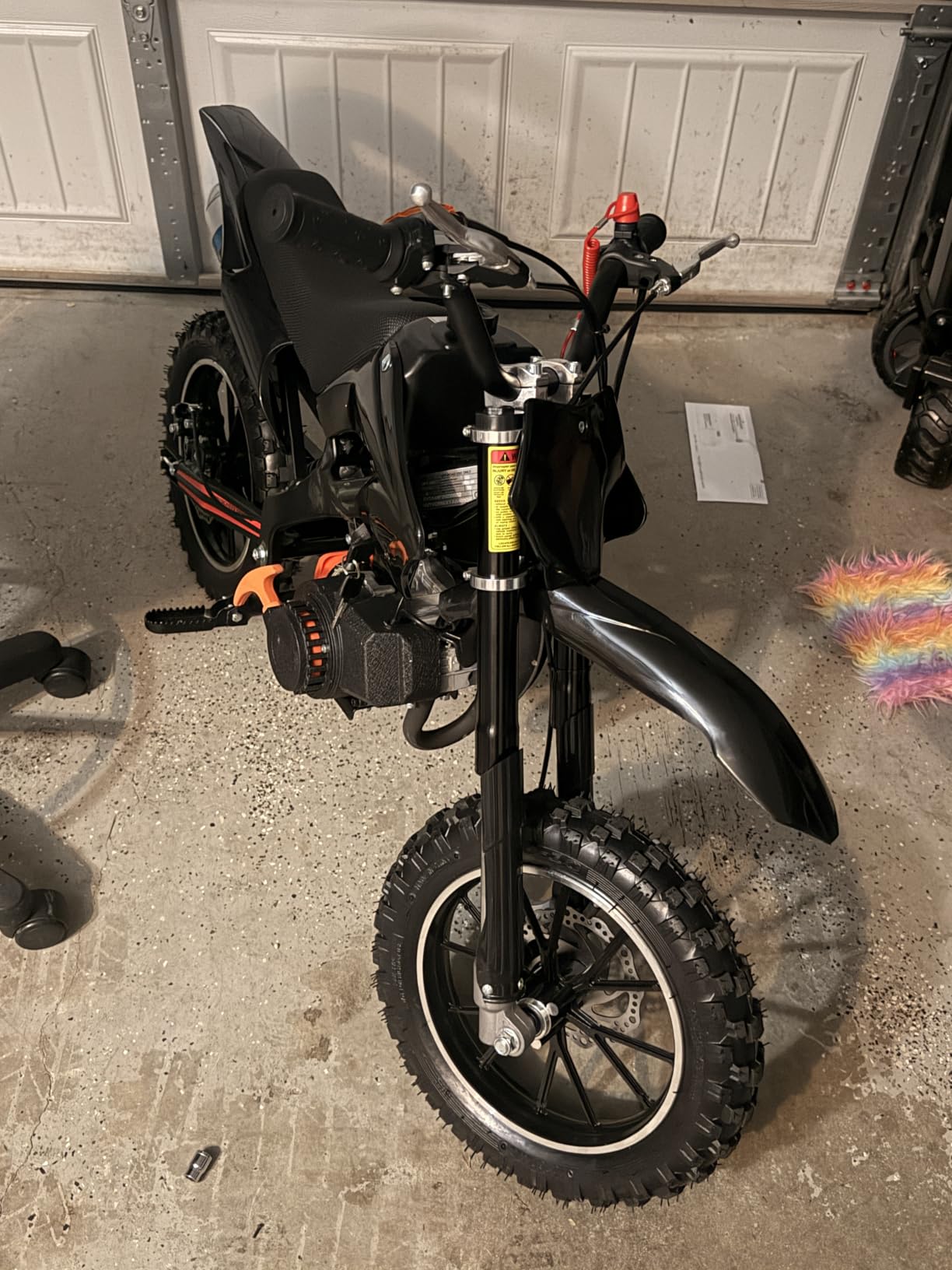 Kids 50cc Dirt Bike, 2-Stroke Gas Dirt Bike, Black, CPC Listed | Kids Dirt Bike for 8-14 with Front Rear Disc Brakes, 10In Off-Road Tires, Shock Absorption, Seat Height 23.6in, Max Speed 40Mph customer photo 1