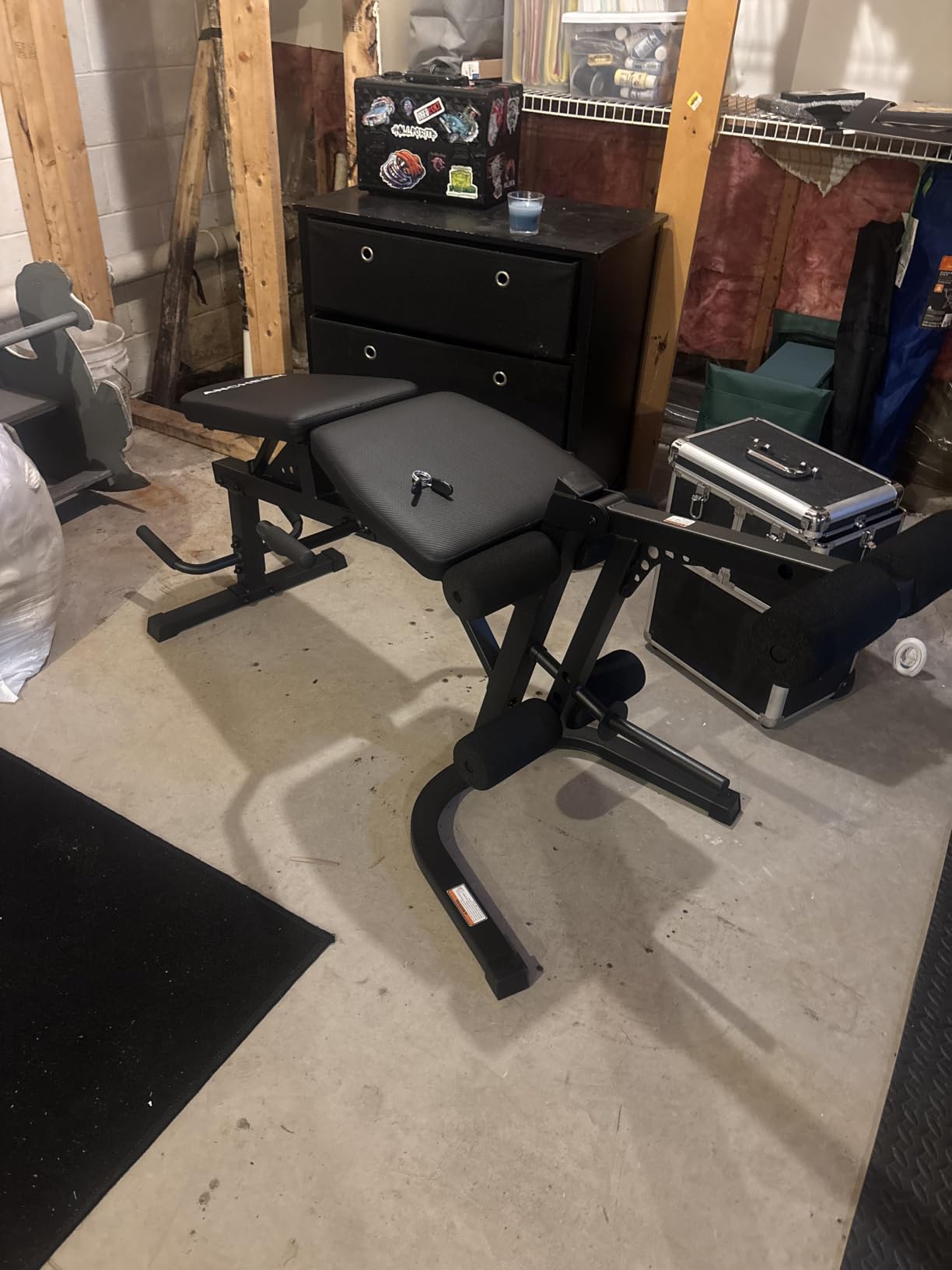 ANCHEER Leg Extension and Curl Machine, Adjustable Leg Workout Machine for Lower Body Training, 880LB Capacity Plate Loaded Leg Developer for Quads, Hamstrings & Glutes, Home Gym Equipment customer photo 1