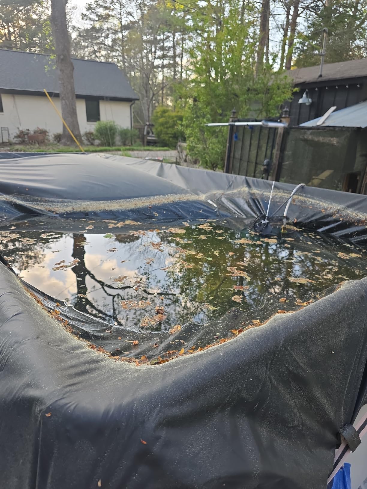 1/2HP Swimming Pool Cover Pump Automatic On/Off 3500GPH Submersible Water Pump with Filter Net 3/4