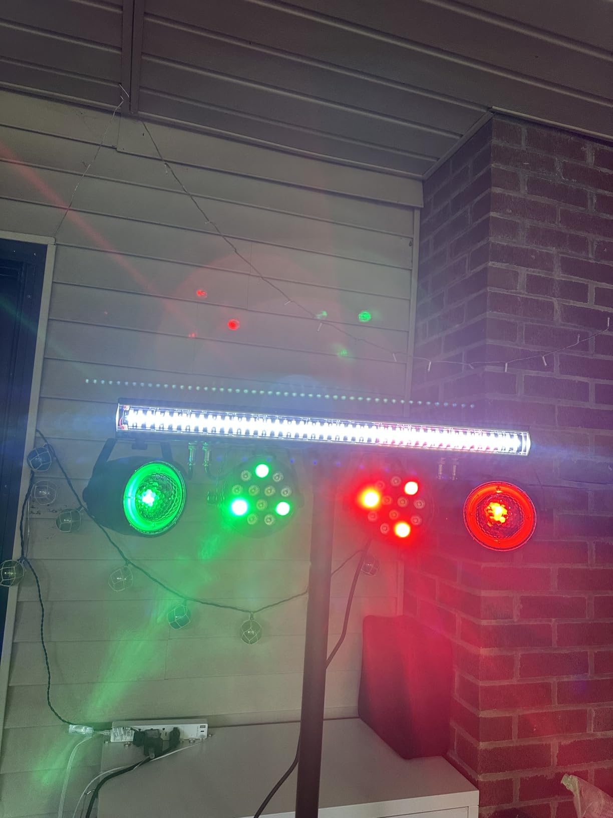 DJ Lights for Parties with Stand | 5in1 Professional Stage Lighting System | DMX512 | Sound Activated Party Light Set for Gigs, Wedding, Concert, Club, Live Events | 7FT Tripod customer photo 1