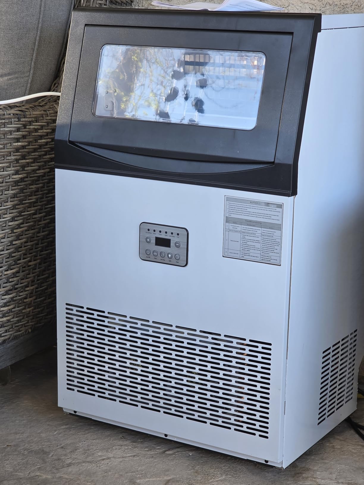 Manastin Commercial Ice Maker, 200LBS/24H, 33LBS Storage, with Water Filter | 50 Ice Cubes/15 Mins, Under Counter & Self-Cleaning Ice Maker Machine, for Bar, Cafe, Restaurant, Home customer photo 2