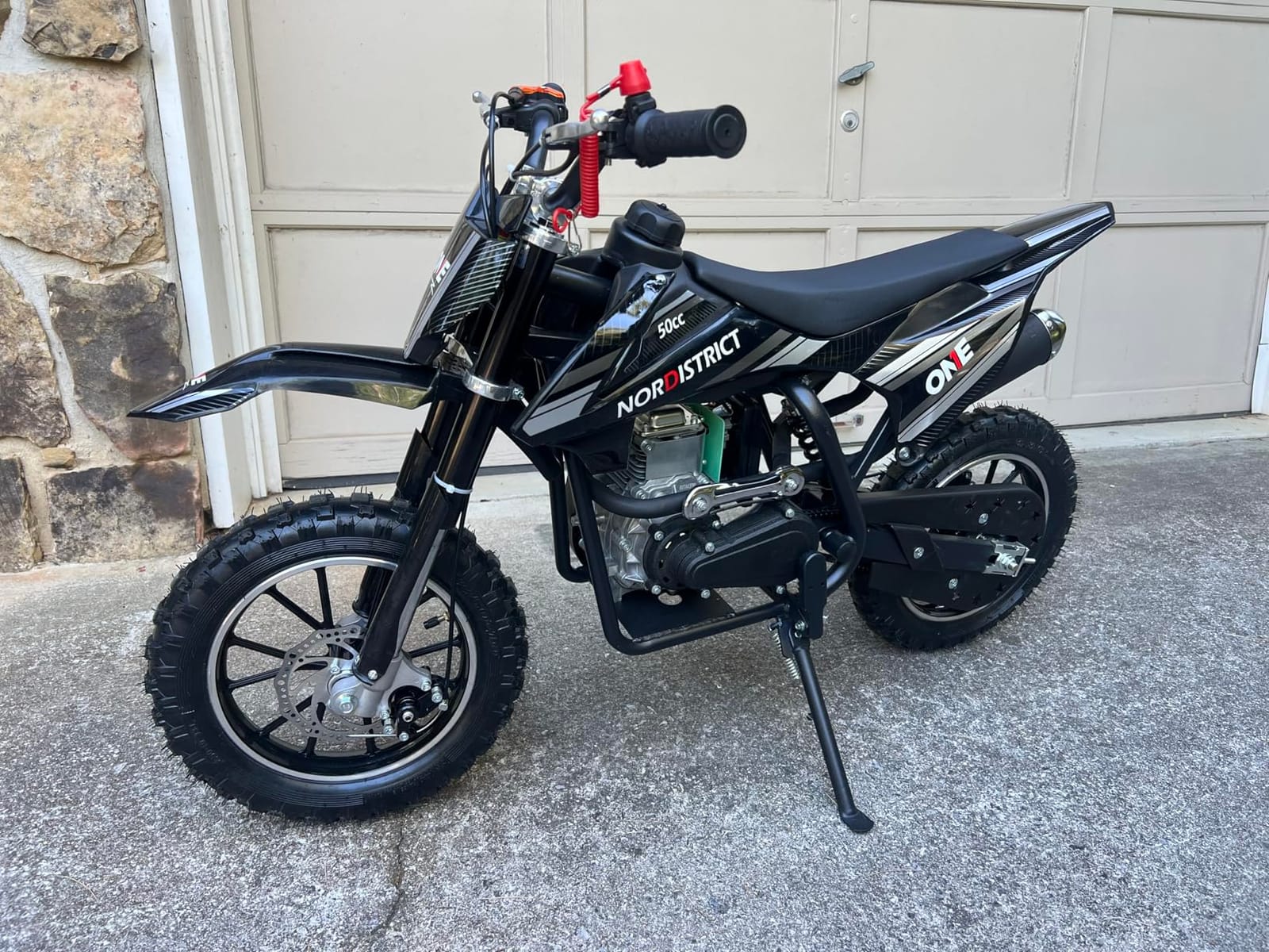 50cc Kids Dirt Bike, 4-Stroke Gas Powered Mini Motorcycle Up to 40MPH, Off-Road Dirt Bike for Kids 8-14 with Front Rear Disc Brakes, Double Shock Absorption customer photo 2