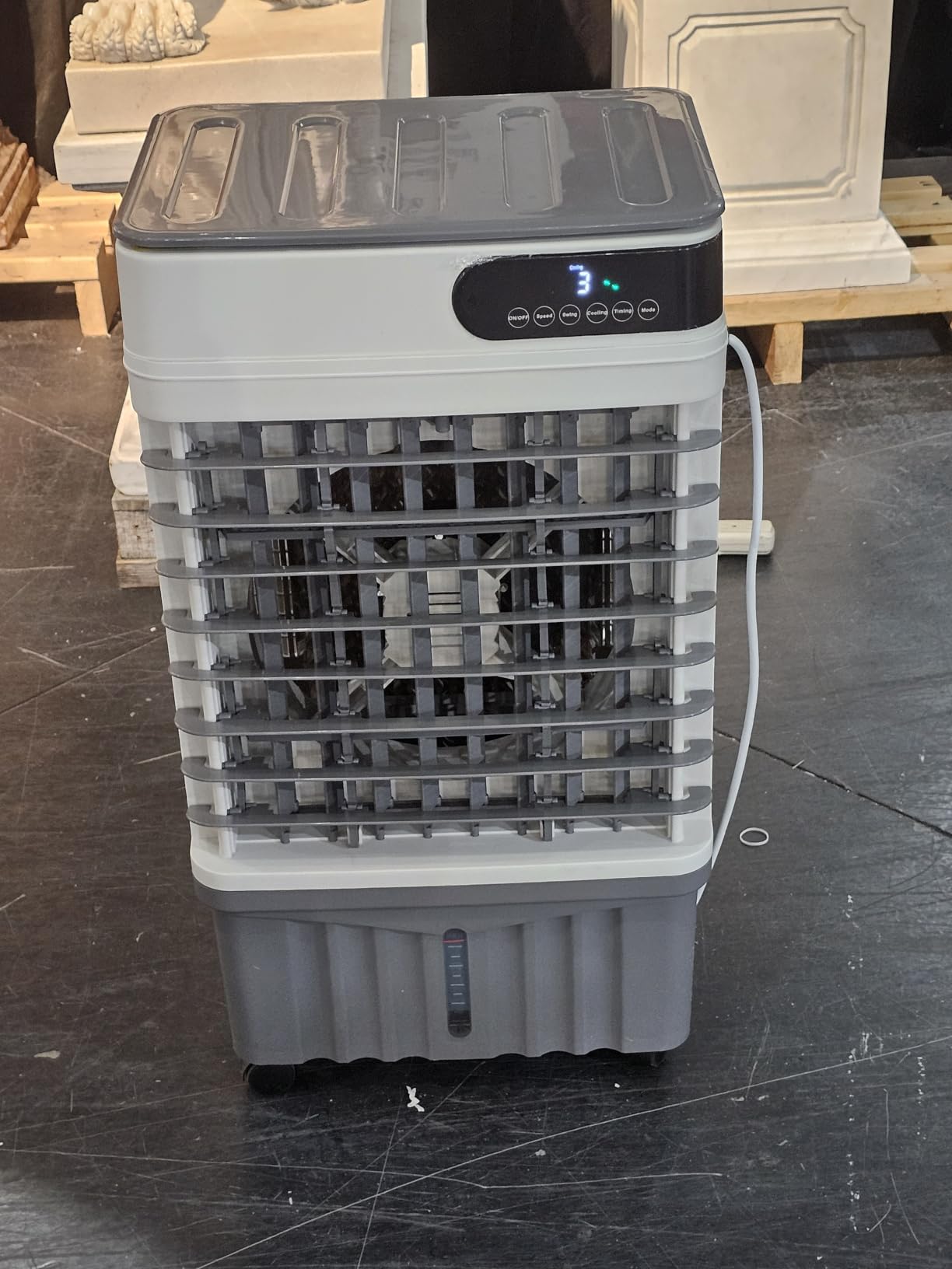 Swamp Cooler Air Conditioner, Portable Evaporative Cooler 18 Gal Water Tank | 4000 CFM, 120° Oscillation, 3 Speeds&Modes,12H Timer, Remote&Touch, 4 Ice Packs, for Garage, Large Room, Dry Climate customer photo 2