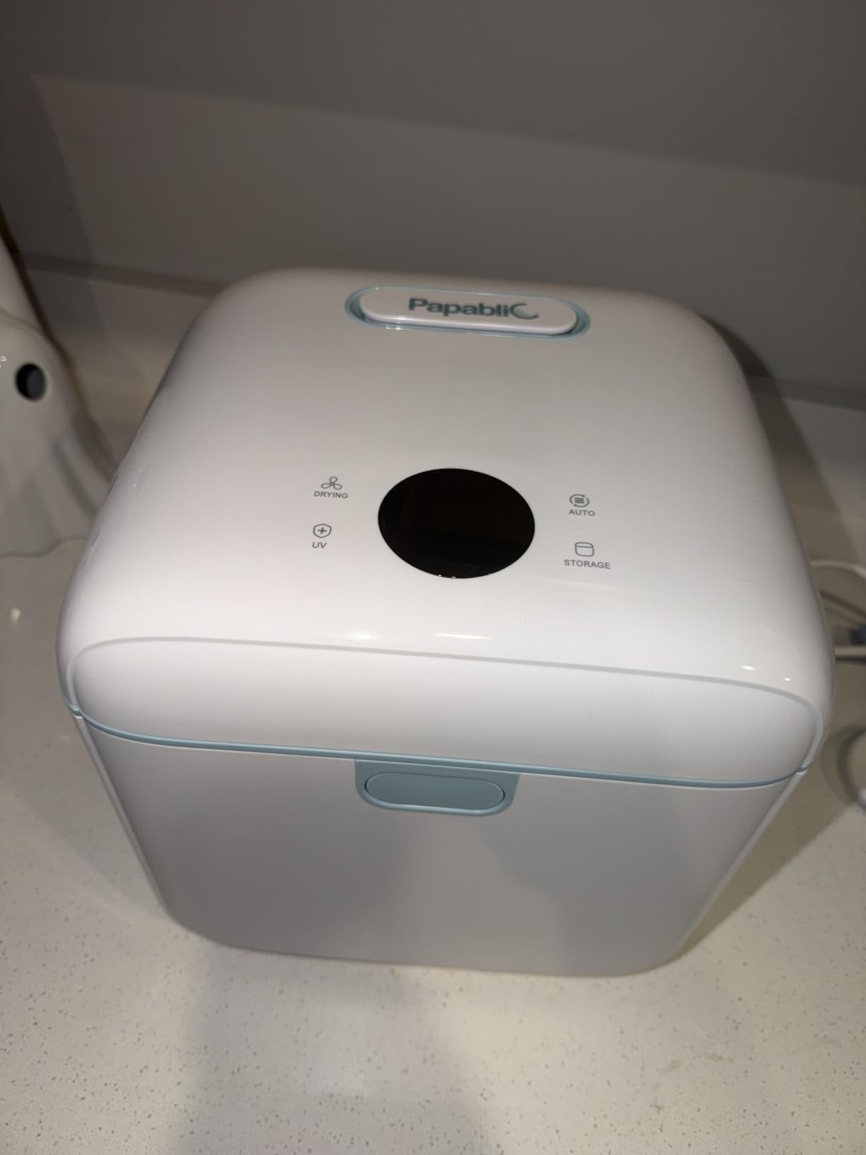 Papablic 4-in-1 UV Light Sanitizer, Dryer and Storage Box | 10L Countertop Sanitizer | Dual UV-C Lamps | 360° Coverage | Touch Controls | For Baby Essentials & Family Items customer photo 2