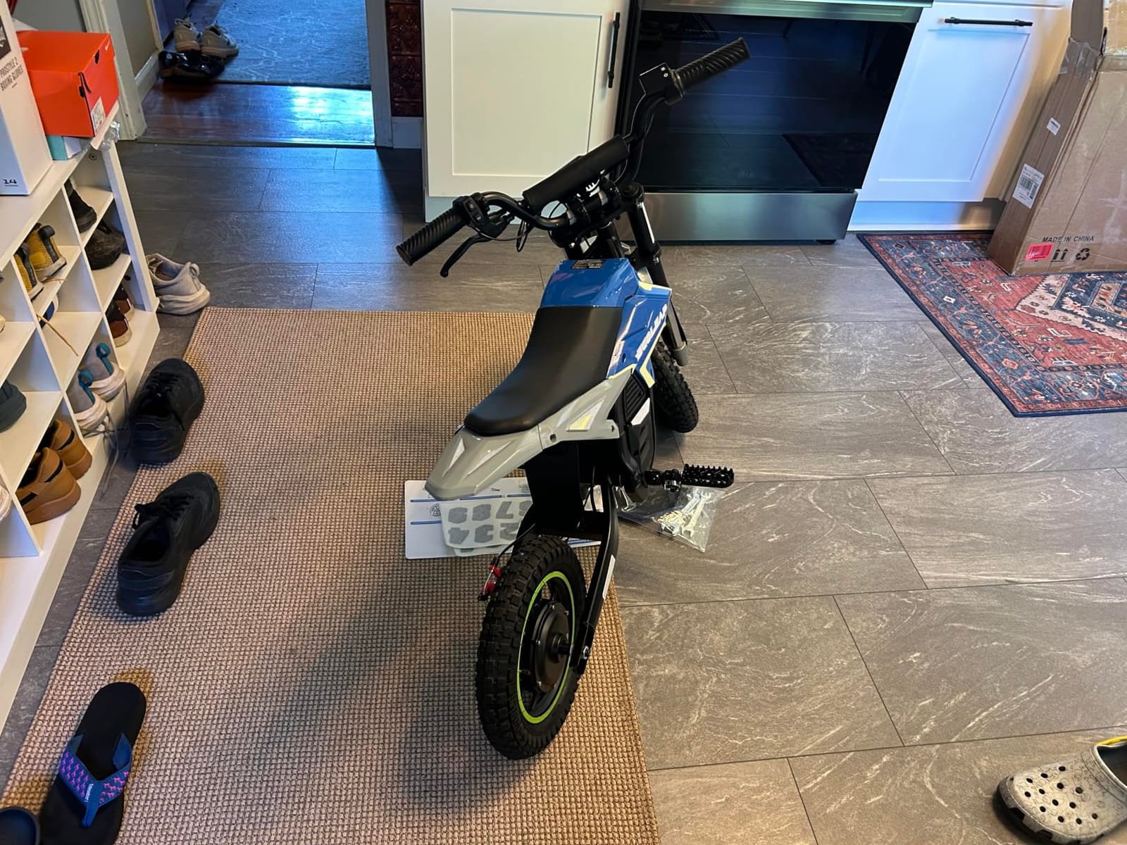 K2 Kids Electric Dirt Bike, 36V 850W Peak Motor, 20 MPH, 18-Mile Range, 3-Speed Modes, Dual Suspension & Disc Brake, Electric Motorcycle for Kids Ages 4-10 customer photo 1