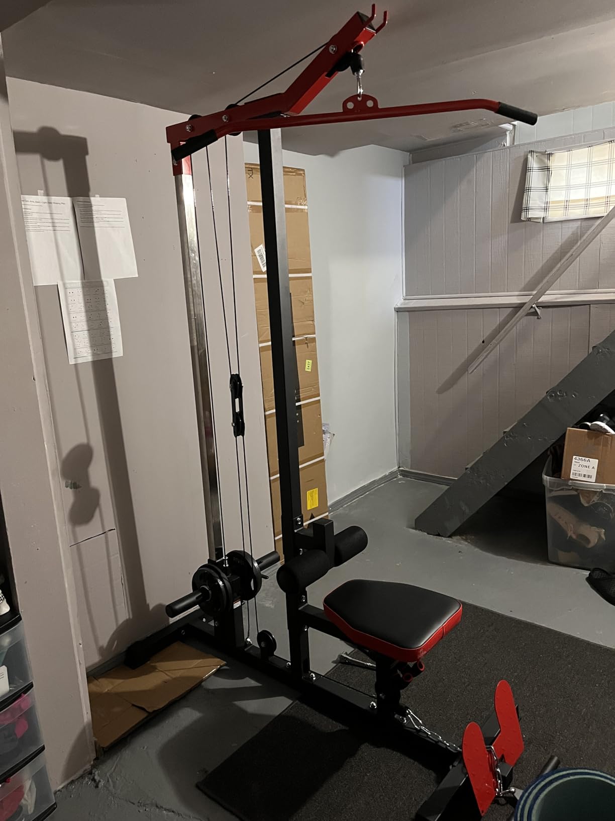 Mikolo LAT Pulldown Machine, LAT Row Cable Machine with Leg Hold Down Attachment, LAT Tower with Cable Row Attachment, Cable Machine Home Gym customer photo 1