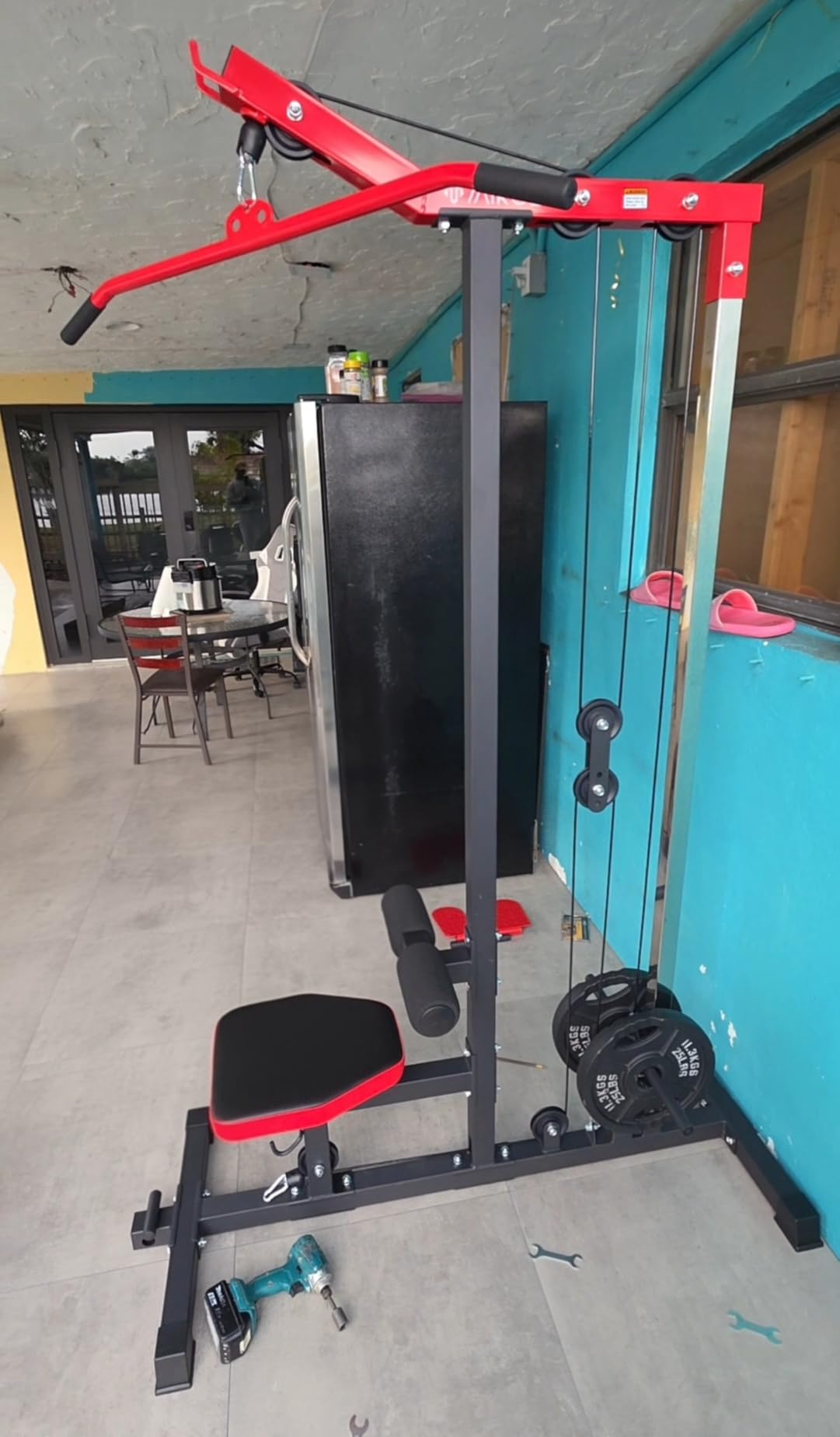 Mikolo LAT Pulldown Machine, LAT Row Cable Machine with Leg Hold Down Attachment, LAT Tower with Cable Row Attachment, Cable Machine Home Gym customer photo 2