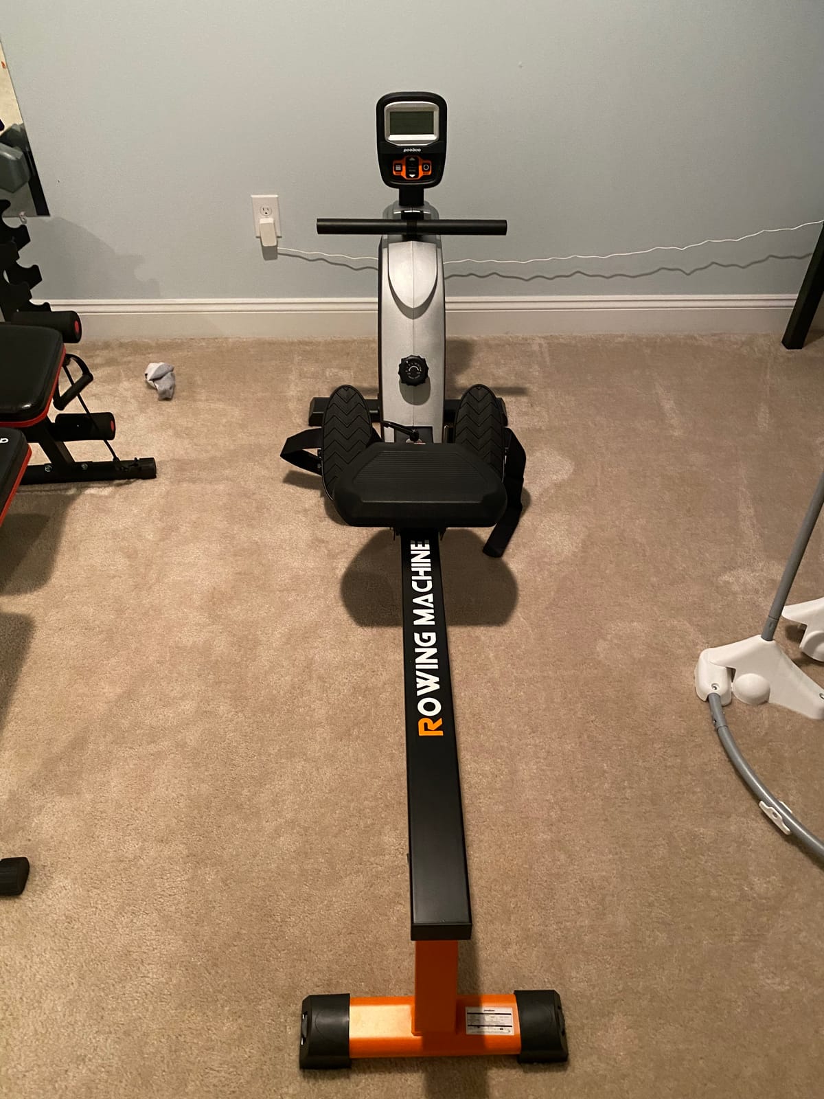 pooboo Dual Scull Rowing Machine with Wind and Magnetic Resistance | Rower Machine with 400 Lb Capacity, 14 Resistance Levels, Foldable Design, Quiet Operation And App Support for Home Workouts customer photo 2