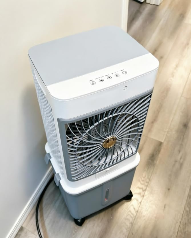 Evaporative Air Cooler, 2026 Upgraded Swamp Cooler with 10 Gallon WaterTank | Portable Air Conditioners, Windowless Portable AC Unit Cooling Fan That Blow Cold Air, Ultra Quiet for Room, Restaurant customer photo 1