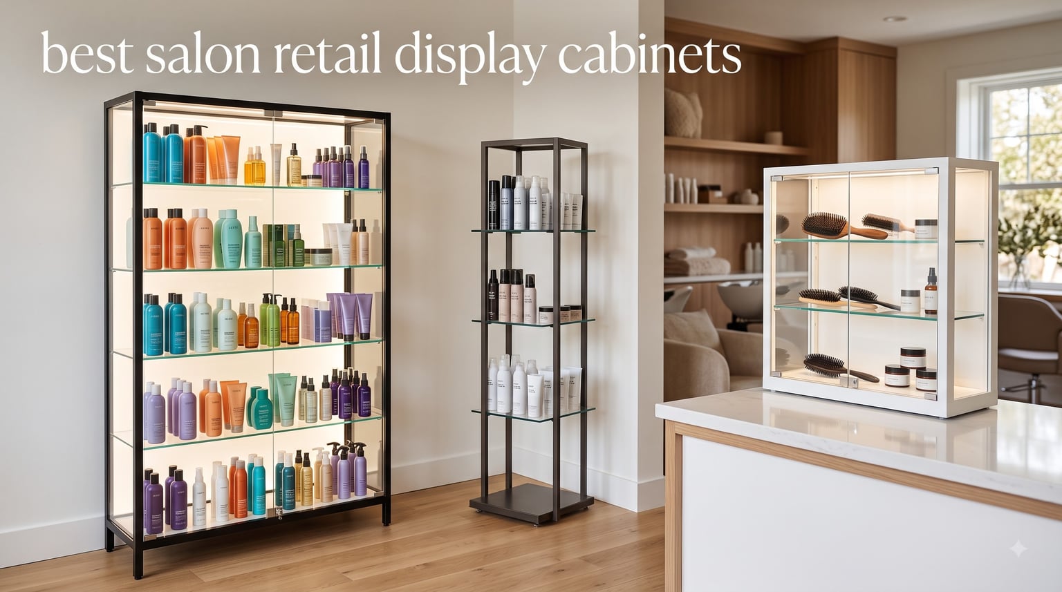 best salon retail display cabinets