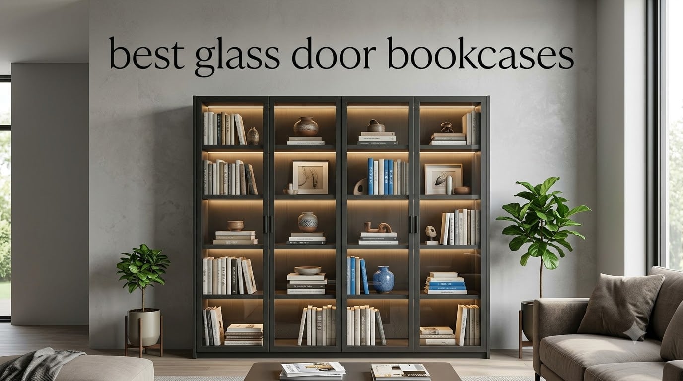 best glass door bookcases