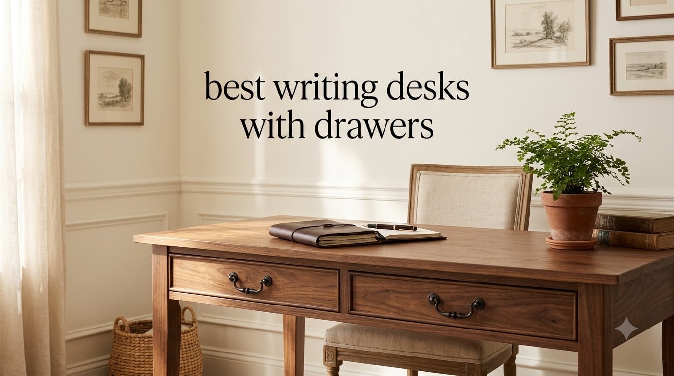 best writing desks with drawers