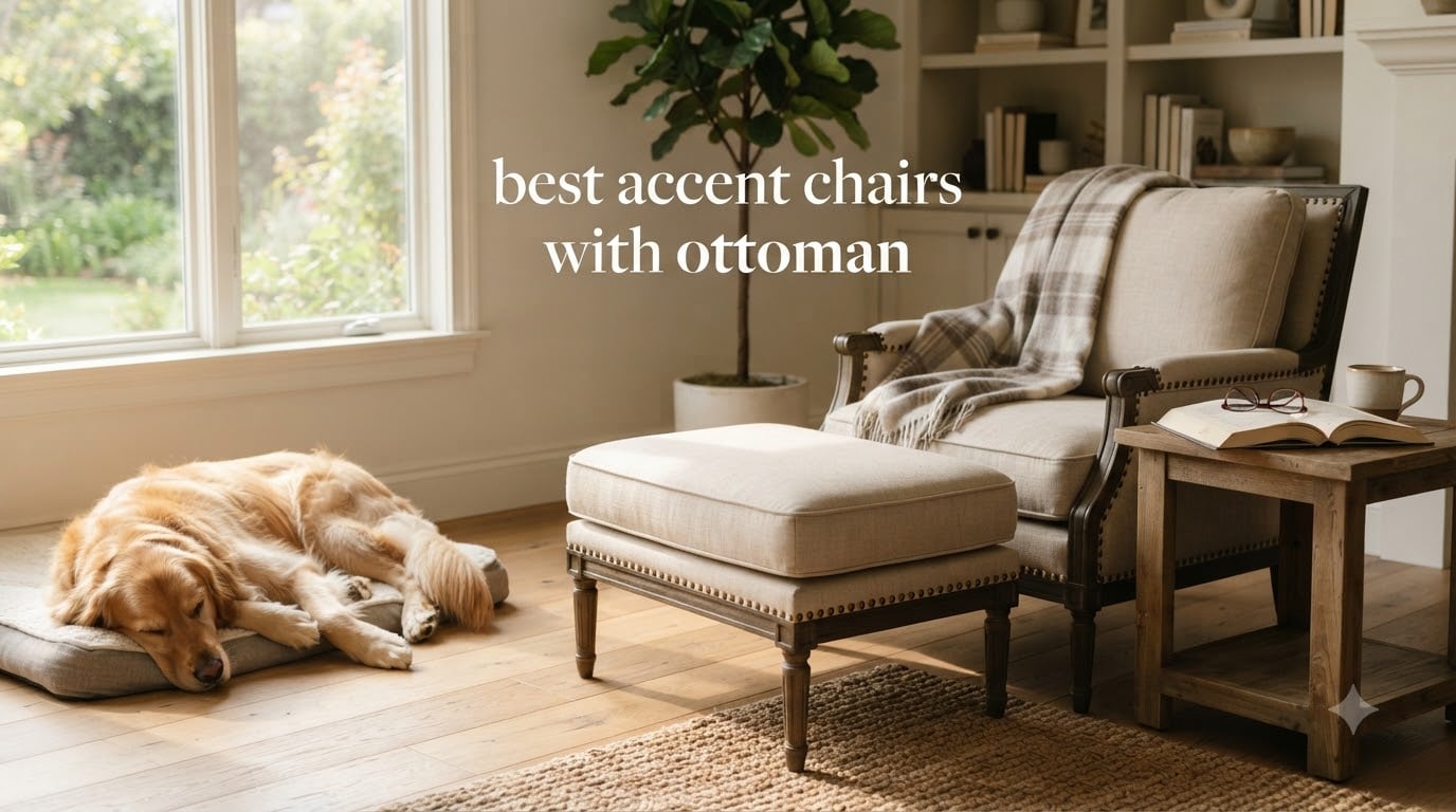 best accent chairs with ottoman