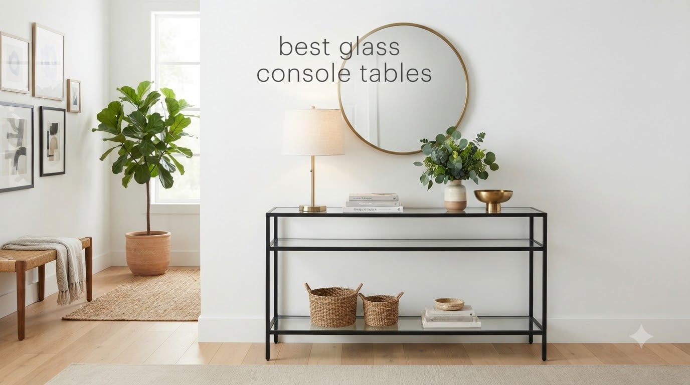 best glass console tables