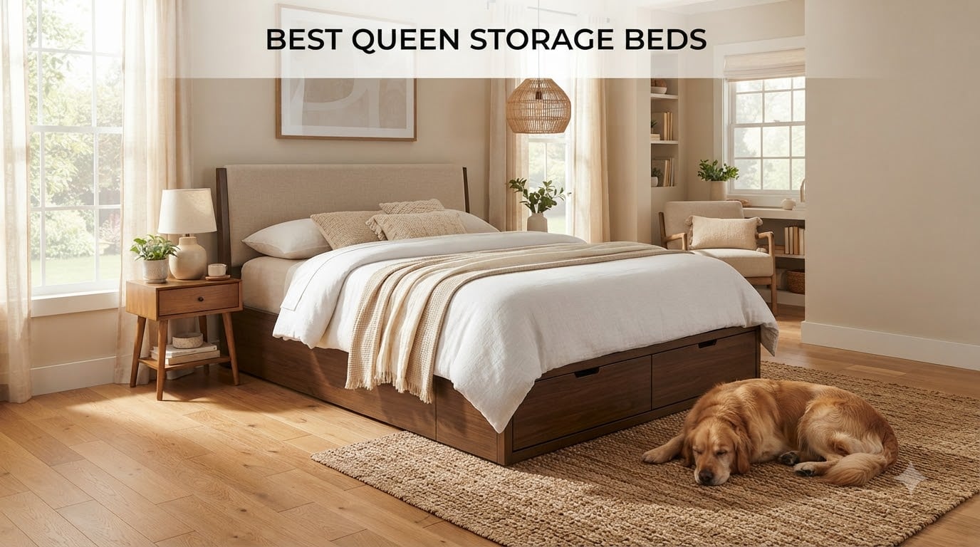 best queen storage beds
