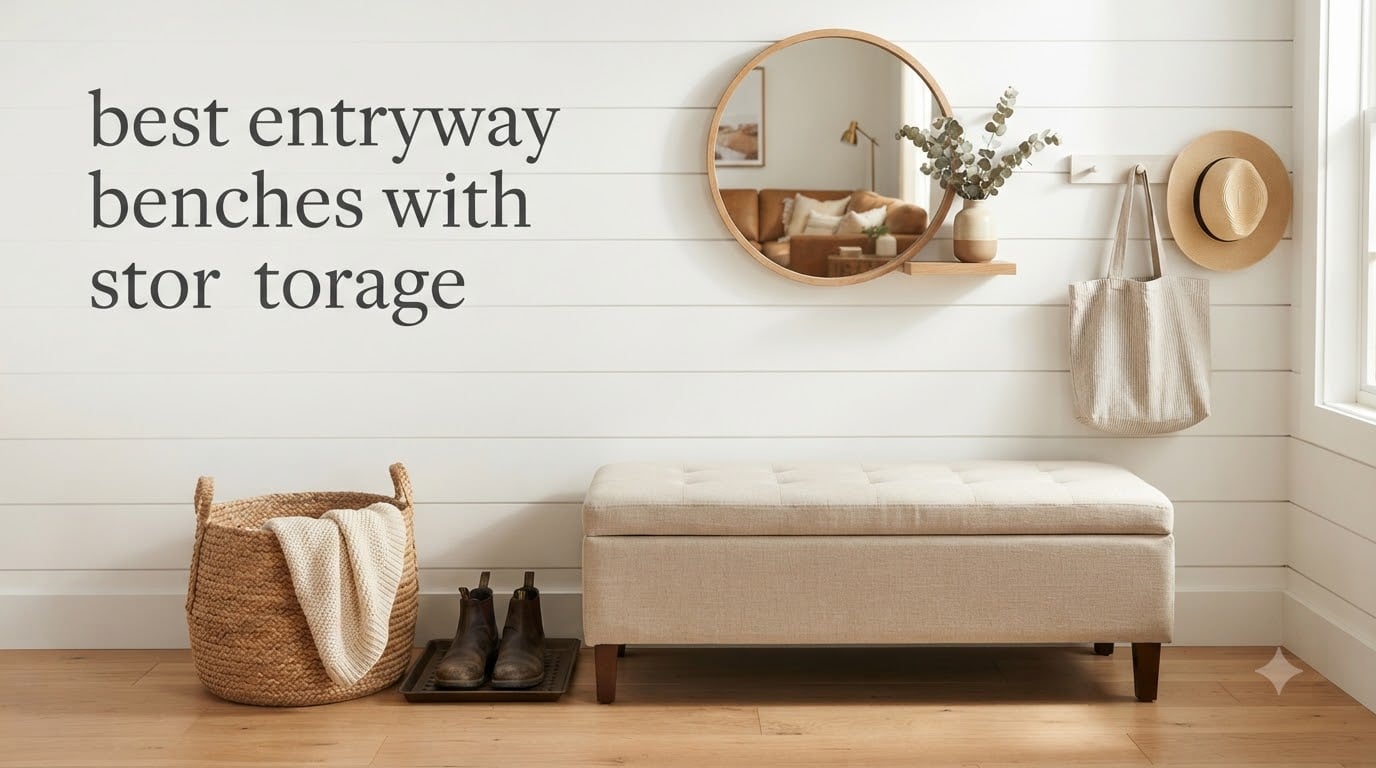 best entryway benches with storage