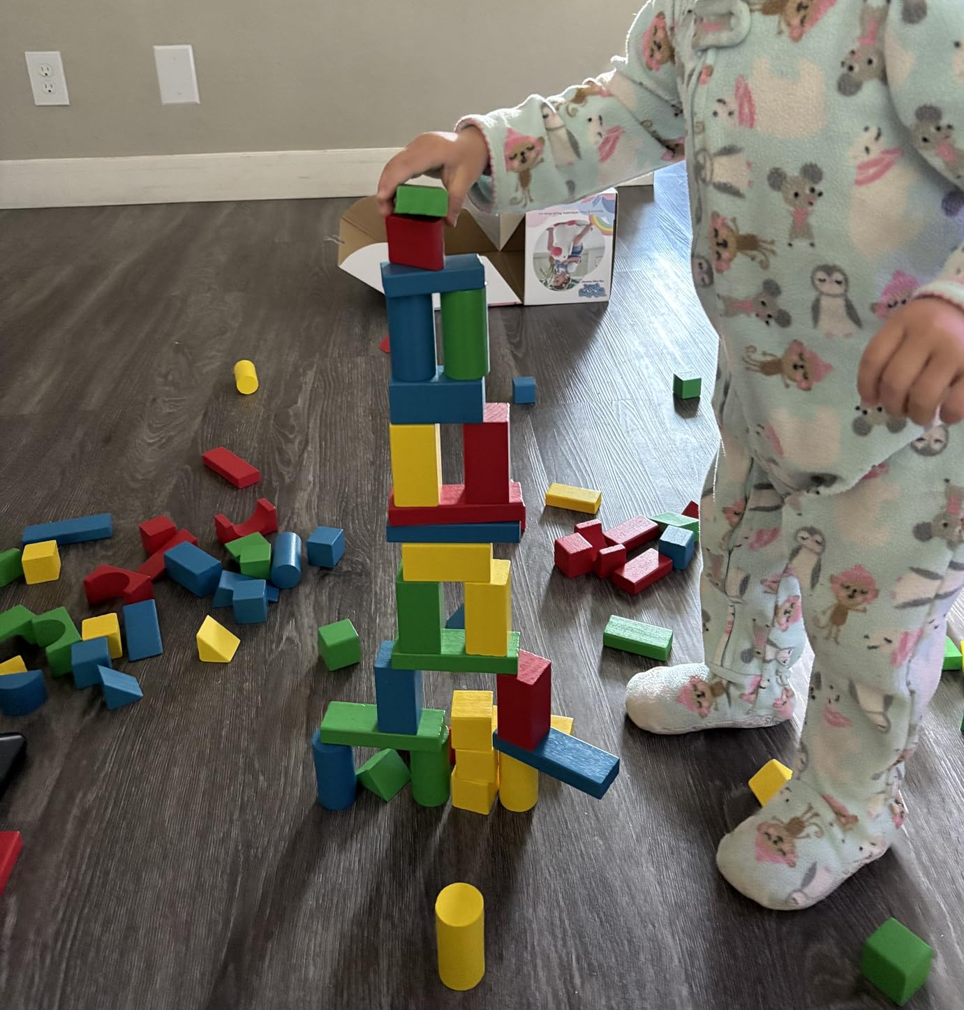 Melissa & Doug 100 Wooden Building Blocks with Storage Box customer photo 1