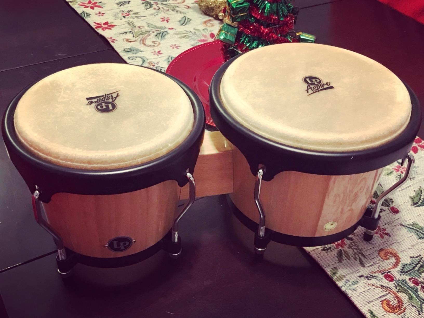 Latin Percussion LPA601F-BK LP Aspire Fiberglass Bongos - Black/Black customer photo 2