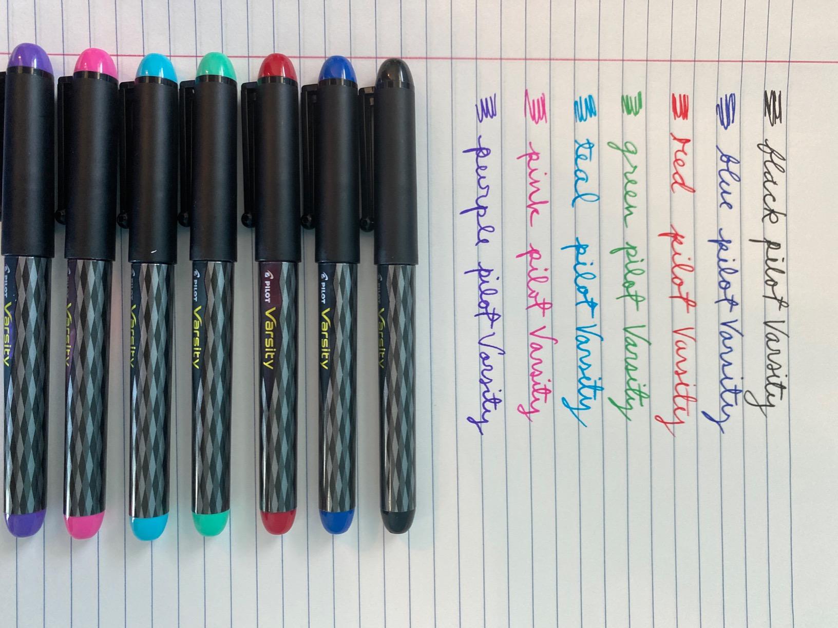 PILOT Precise Varsity Pre-Filled Fountain Pens, 1.0mm, Multicolor, 7-Pack customer photo 1