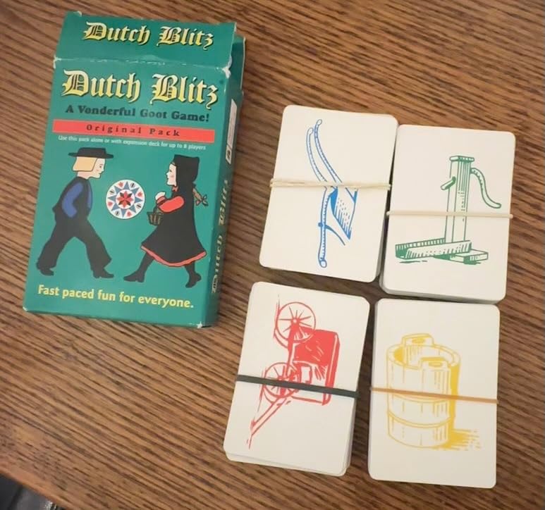 Dutch Blitz Card Game - Original Fast Paced Family Game with 160 Cards | Exciting 2-4 player competition for ages 8+, includes 4 colorful decks, simple rules, and quick-to-learn strategy play customer photo 1