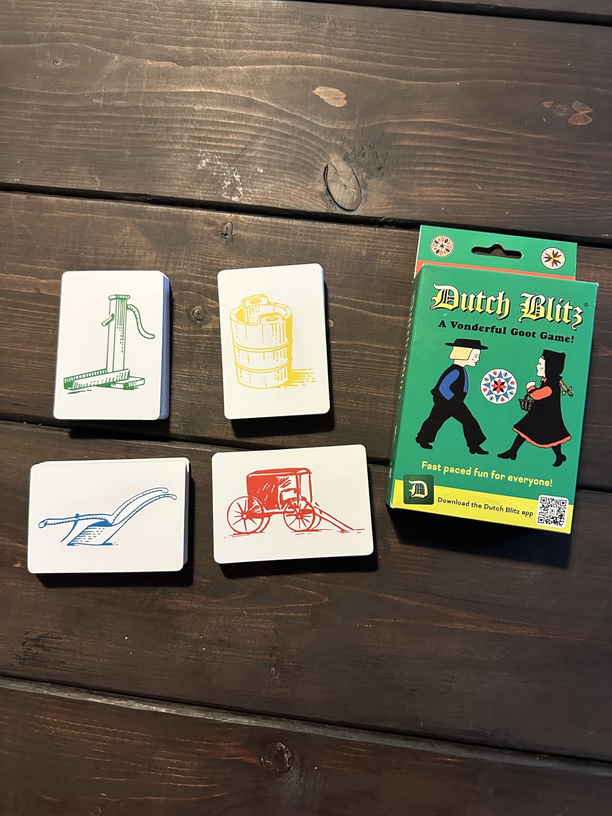 Dutch Blitz Card Game - Original Fast Paced Family Game with 160 Cards | Exciting 2-4 player competition for ages 8+, includes 4 colorful decks, simple rules, and quick-to-learn strategy play customer photo 2