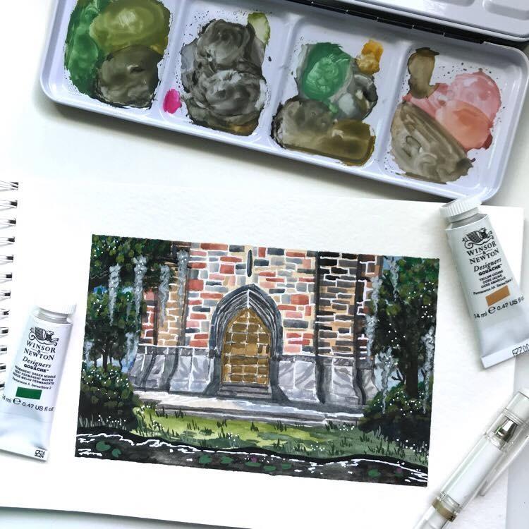 Winsor & Newton Designers' Gouache Introductory 10-Tube Paint Set, 14ml,Blue,green,ivory,white customer photo 2